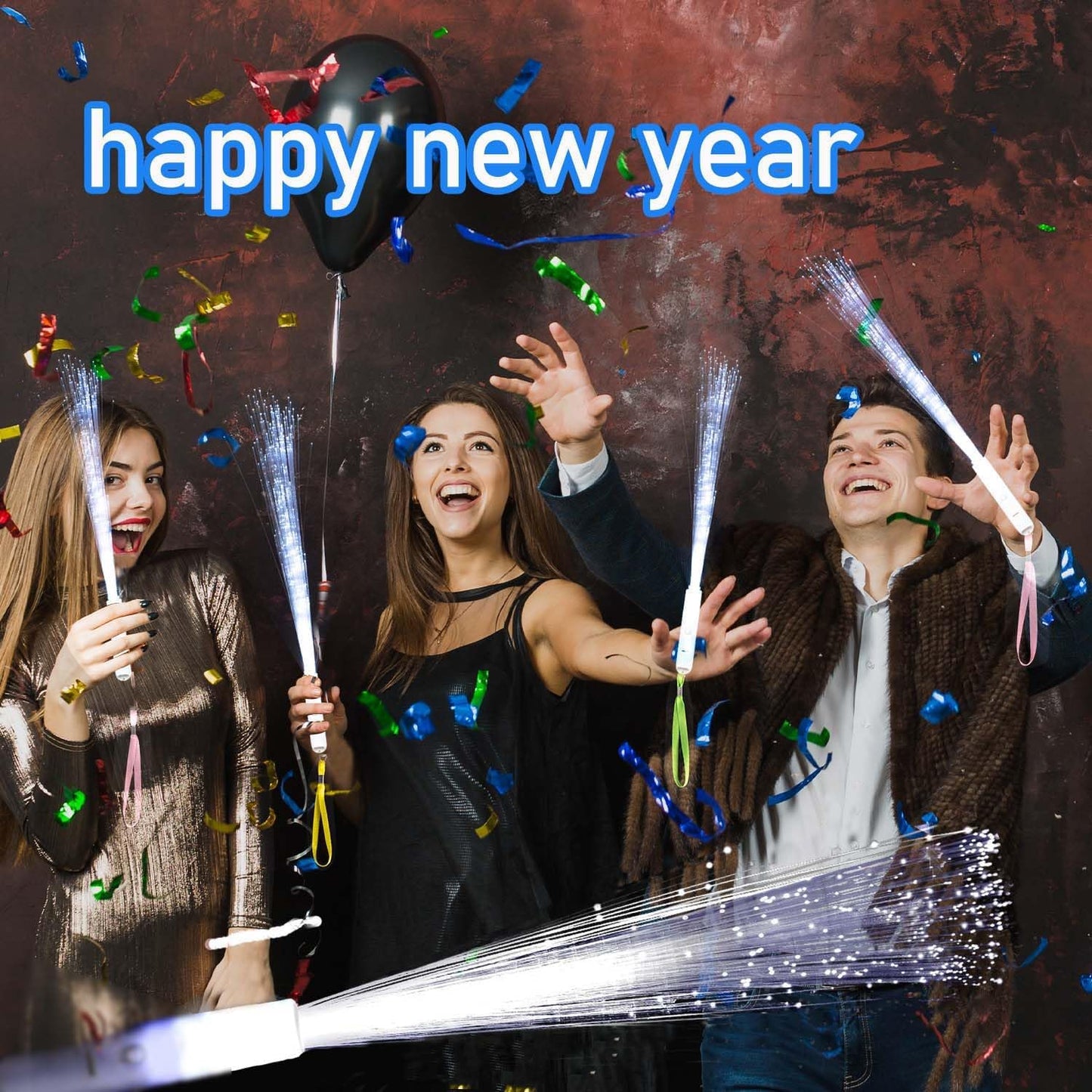 25 Pcs White Fiber Optic Wands,3 Models Wedding Sparklers,Glow Sticks Light up Sticks Led Light Wands Fit Wedding Bridal Shower Birthday Valentine's Day