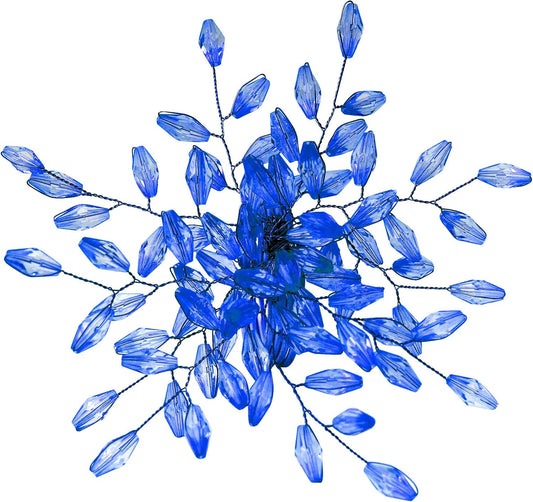 Napkin Rings Set of 6 for Dining Table Decoration Parties Everyday Metal Napkin Holder Leaf Blue (Pack of 6)