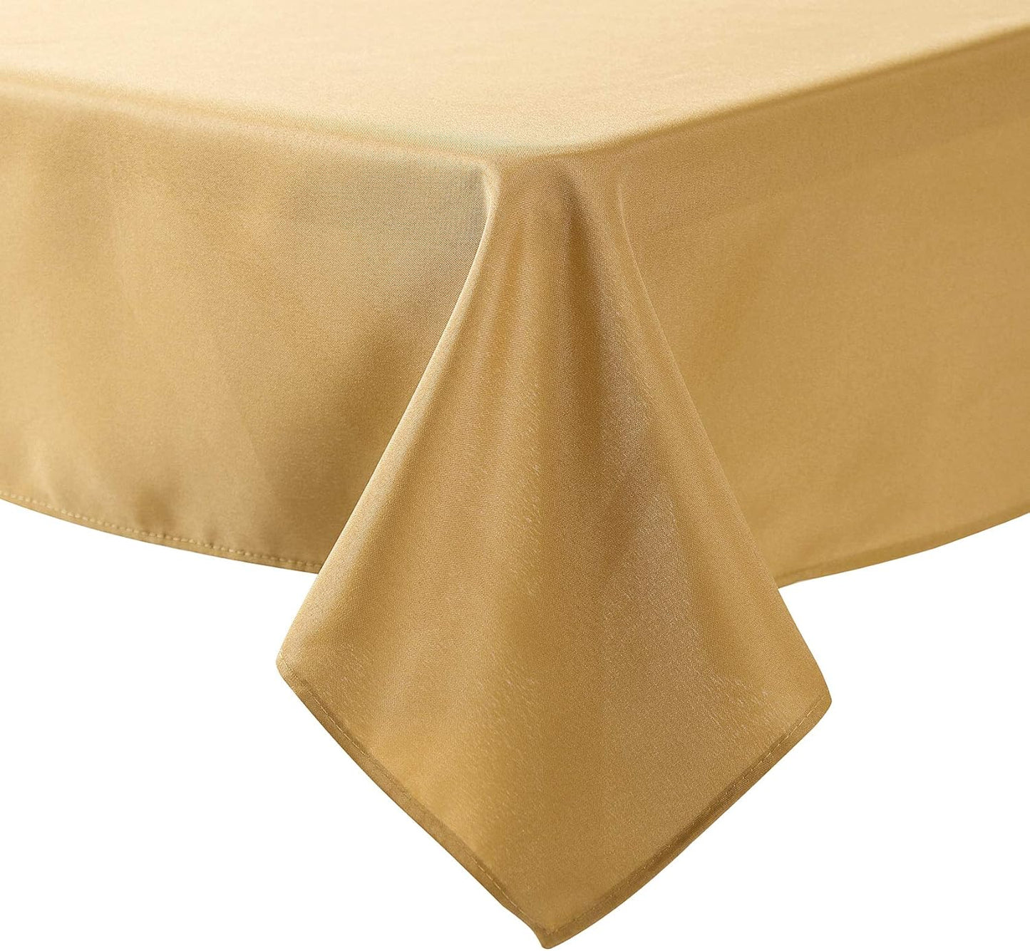 Cupuamon Square Tablecloth 52x52 inch Washable Polyester Fabric Table Cloth for Wedding Party Dining Banquet Decoration（52x52,Gold）