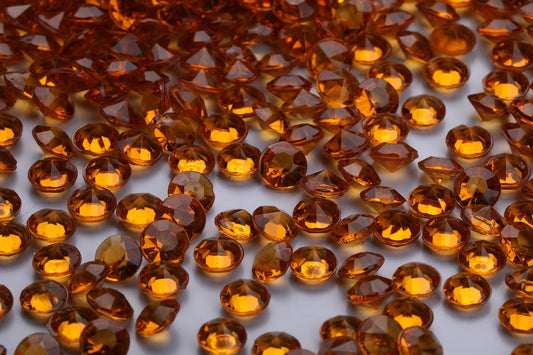 2000 pcs/Pack Wedding Table Scatter Confetti Crystals Acrylic Diamonds 8 mm Rhinestones for Wedding, Bridal Shower, Vase Beads Decorations (8mm, Coffee)