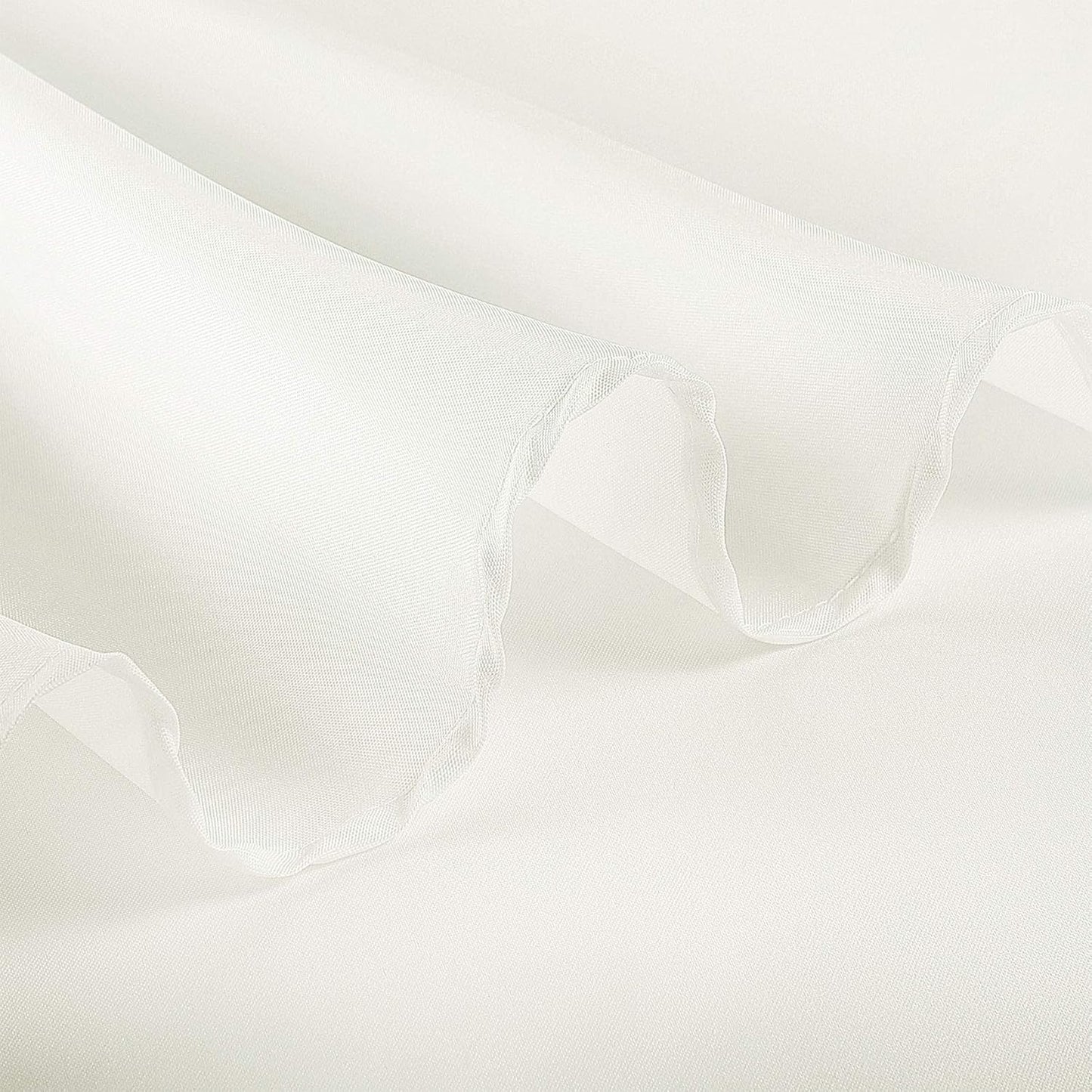 Ascoza 12pack 70 Inch Ivory Round Tablecloth in Polyester Fabric for Wedding/Banquet/Restaurant/Parties