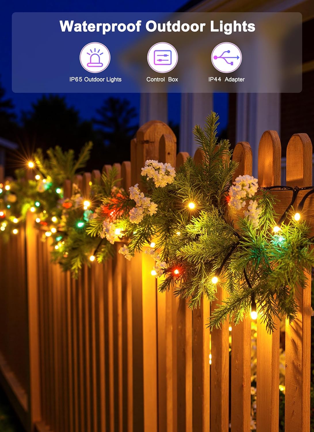 Minetom LED Color Changing Smart RGB Christmas Tree Lights, 82ft 250LED String Lights, 16 Milion Adjustable Colors Fairy Lights with Remote & Timer & Memory Function for Xmas Tree Holiday Party