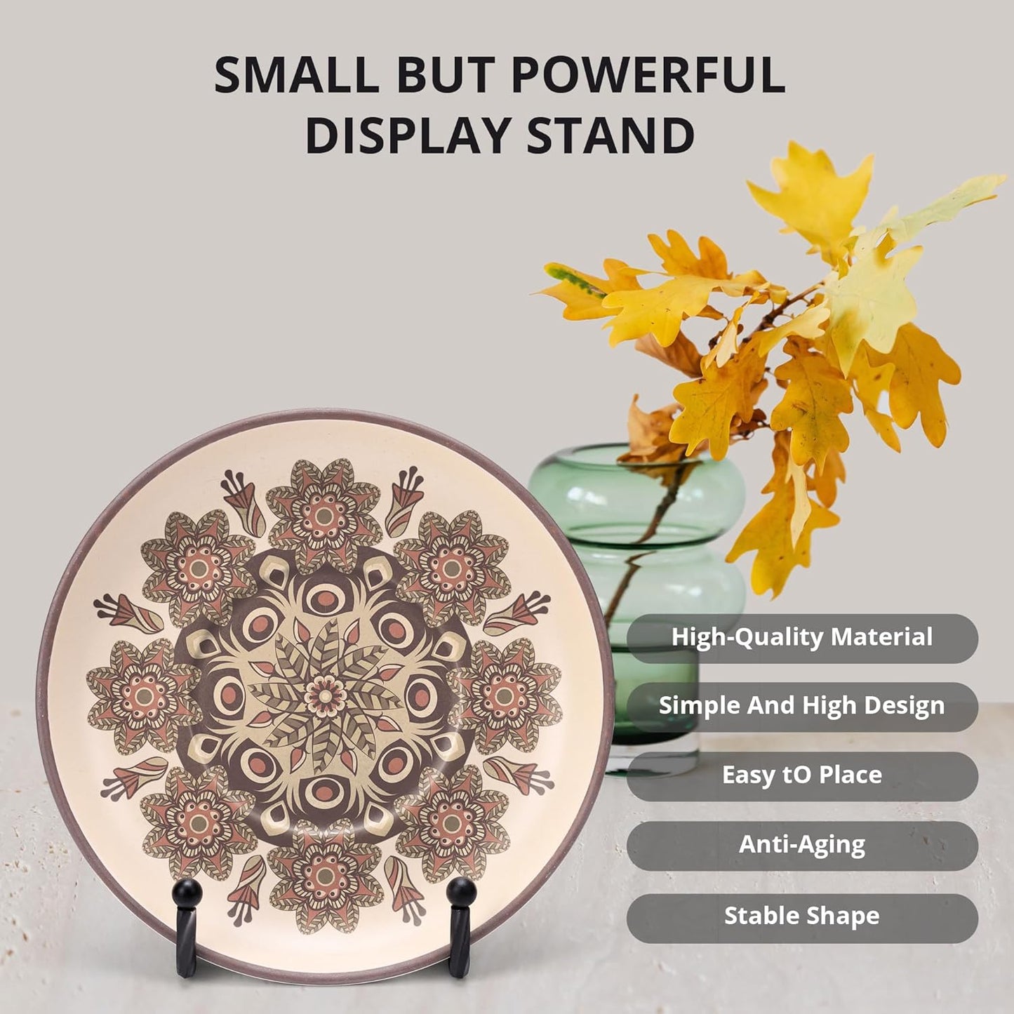 Picture Stands for Display 3 Pack 3 Inch Plate Stands for Display - Black Metal Decorative Plate Stand, Plate Holder Display Stand, Picture Frame Stand, Plate Display Stands for Picture Stand