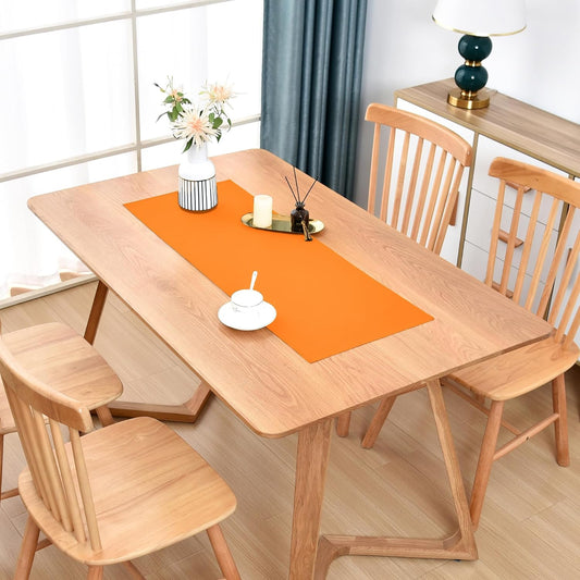 Farmhouse Orange Table Runner Small Short Table Runners 36 Inches Coffee Table Runner for Dresser Living Room Bedroom Holiday Party Banquet 12X36 Inch