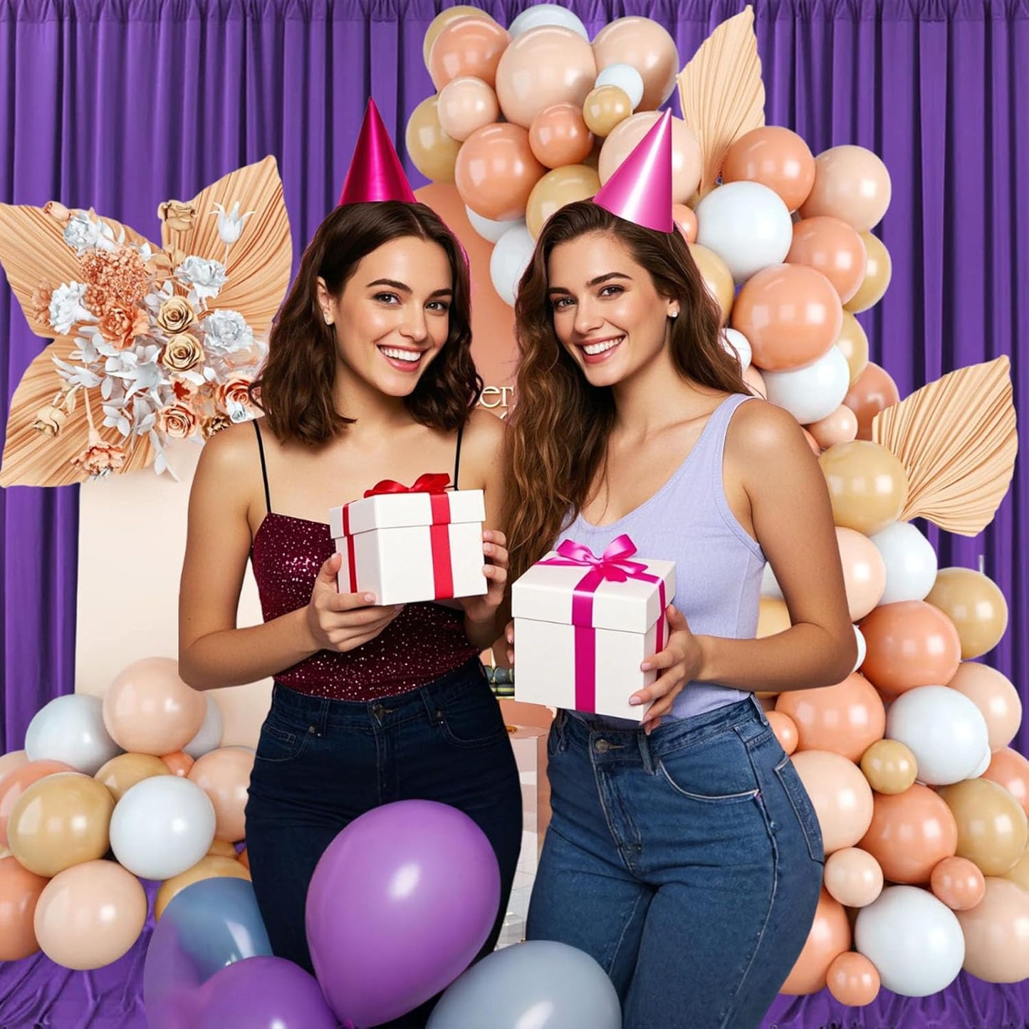 10ft x 10ft Purple Backdrop Curtains for Parties, Fabric Satin Background Curtain with Rod Pockets for Weddings, Birthday, Baby Shower, Photography, Graduation Party Backdrop Drapes, 2 Panels