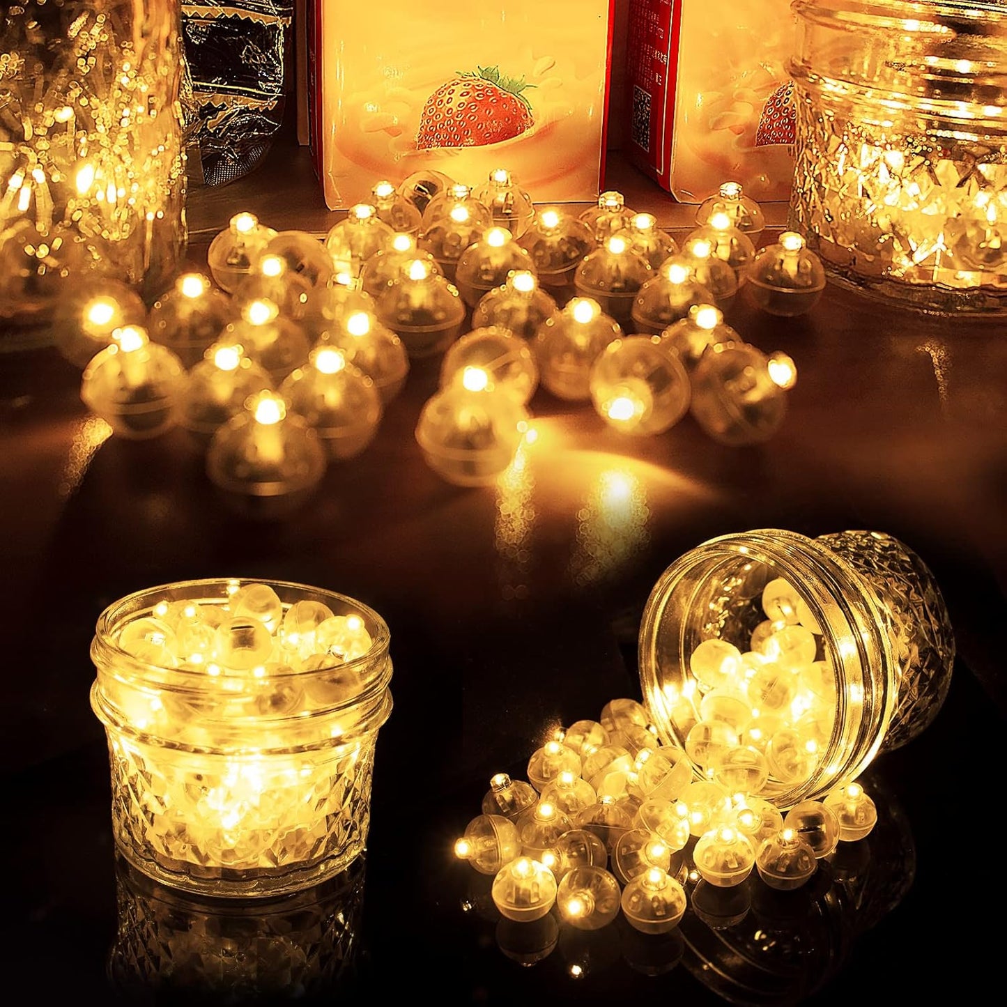 Aogist 200Pcs Warm White Balloon Lights with Hook,Long Standby Time,Waterproof Mini Light for Birthday Party Wedding Christmas Halloween Easter Decorative (Flash)