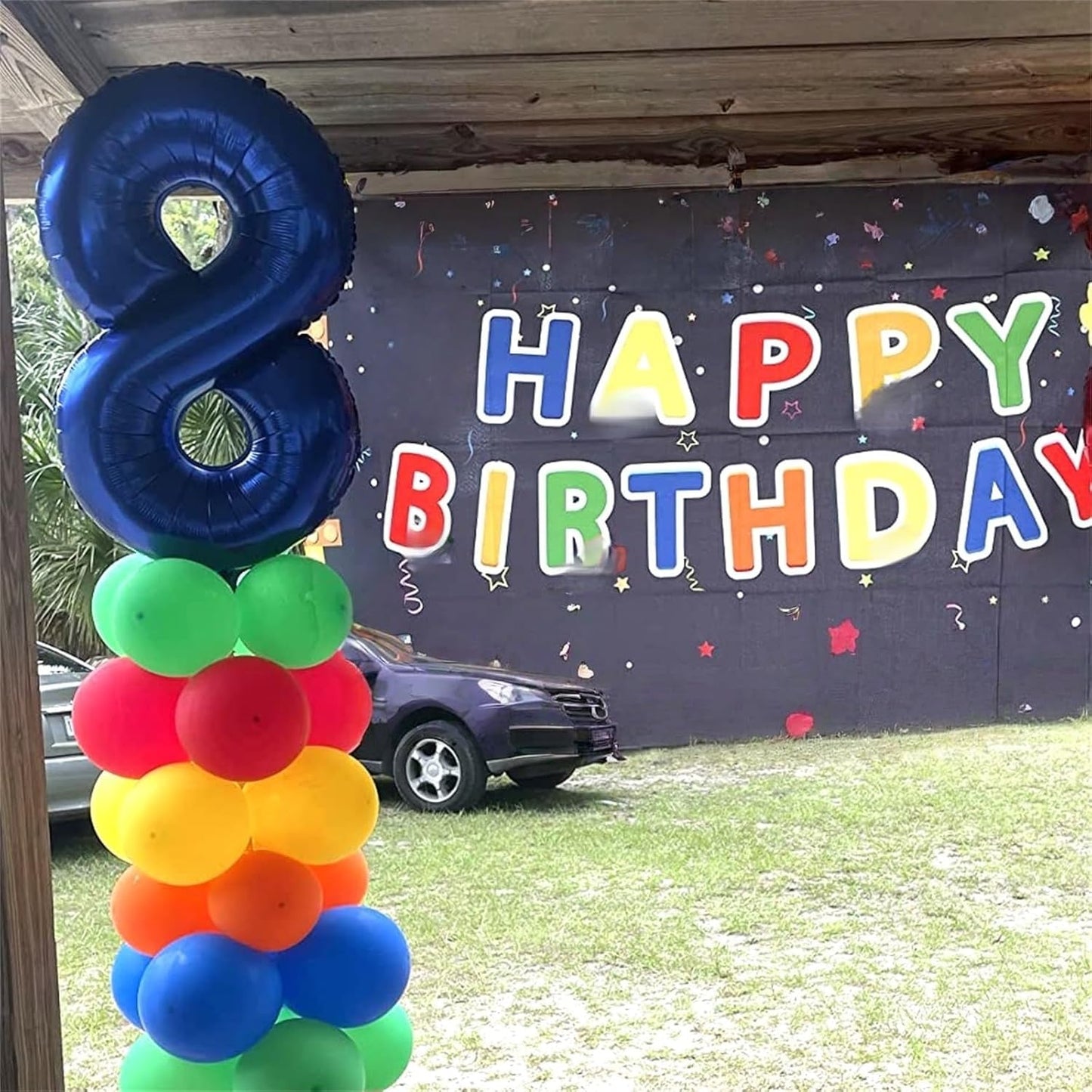 Navy Blue Foil Balloon Number 4, 40'' Giant Self Inflating Number Balloons Set 0-9, Large Dark Blue Number 4 Helium Balloon for Boys 4th Birthday Anniversary Party Decorations Supplies