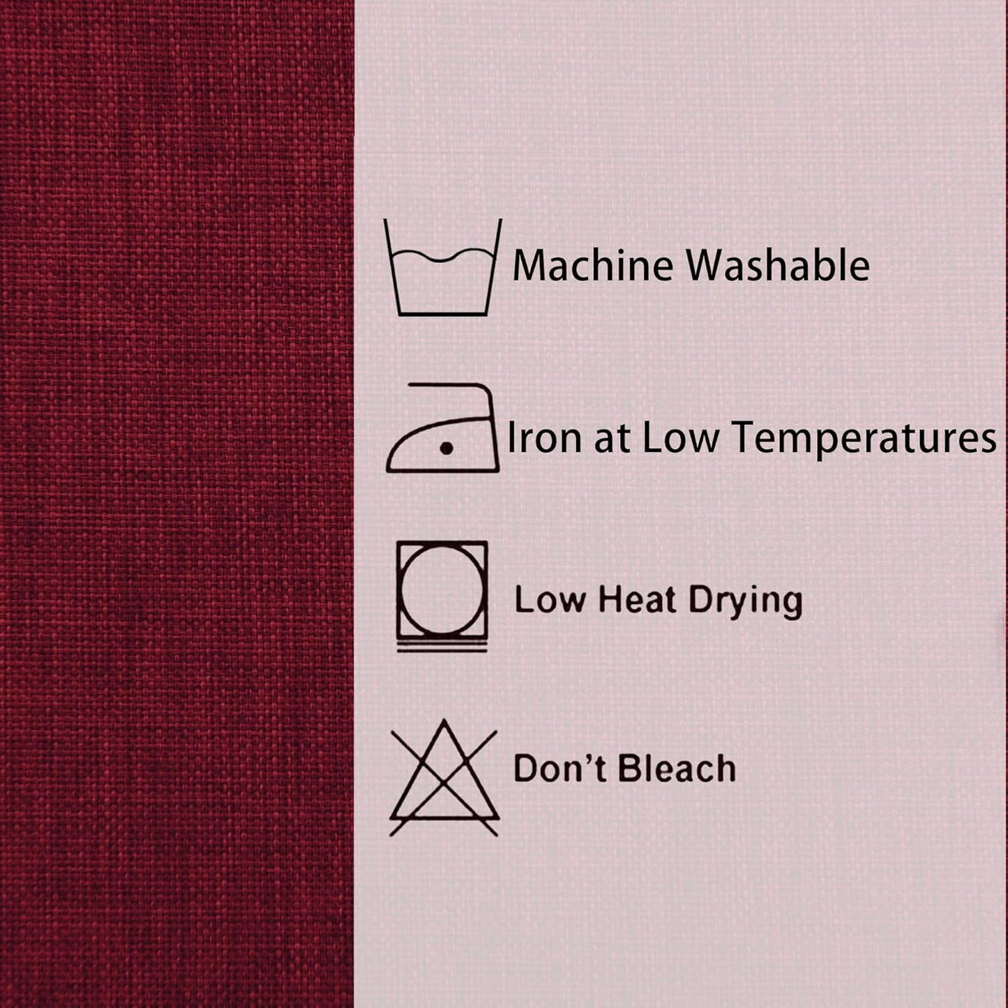 Hiasan Faux Linen Square Tablecloth - Wrinkle and Stain Resistant Washable Table Cloth for Kitchen Dining Room Holiday Table Cover for Dinner, Red, 60 x 60 Inch