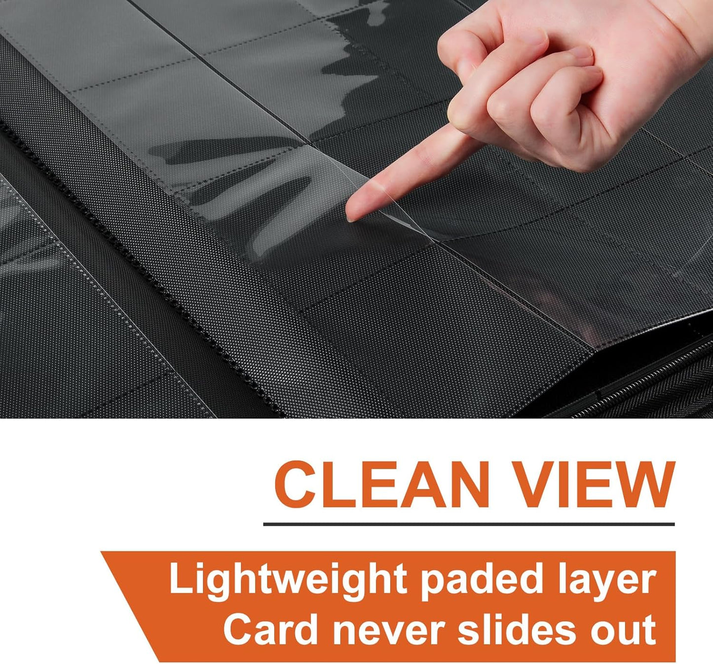 1000+ Pockets Trading Card binder, GEAoffice PU Cover Card Collection Binder, Premium 16 Pockets Card Holder Folders, Side Loading Card Album for YuGiOh, MTG, TCG, Game Cards & Sports Cards, Orange