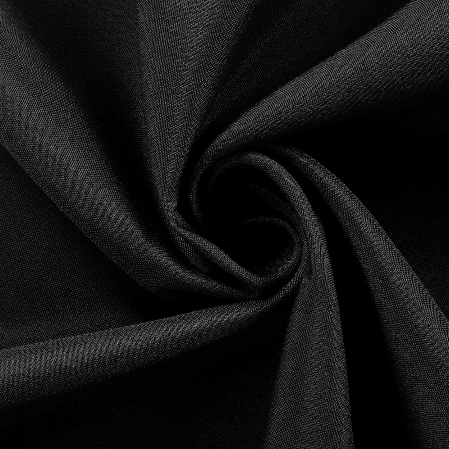 Efavormart Round Tablecloth, 120 Inch Stain & Wrinkle Resistant Washable Table Cloth, Decorative Polyester Fabric Table Cover for Banquet, Wedding, Dining - Black