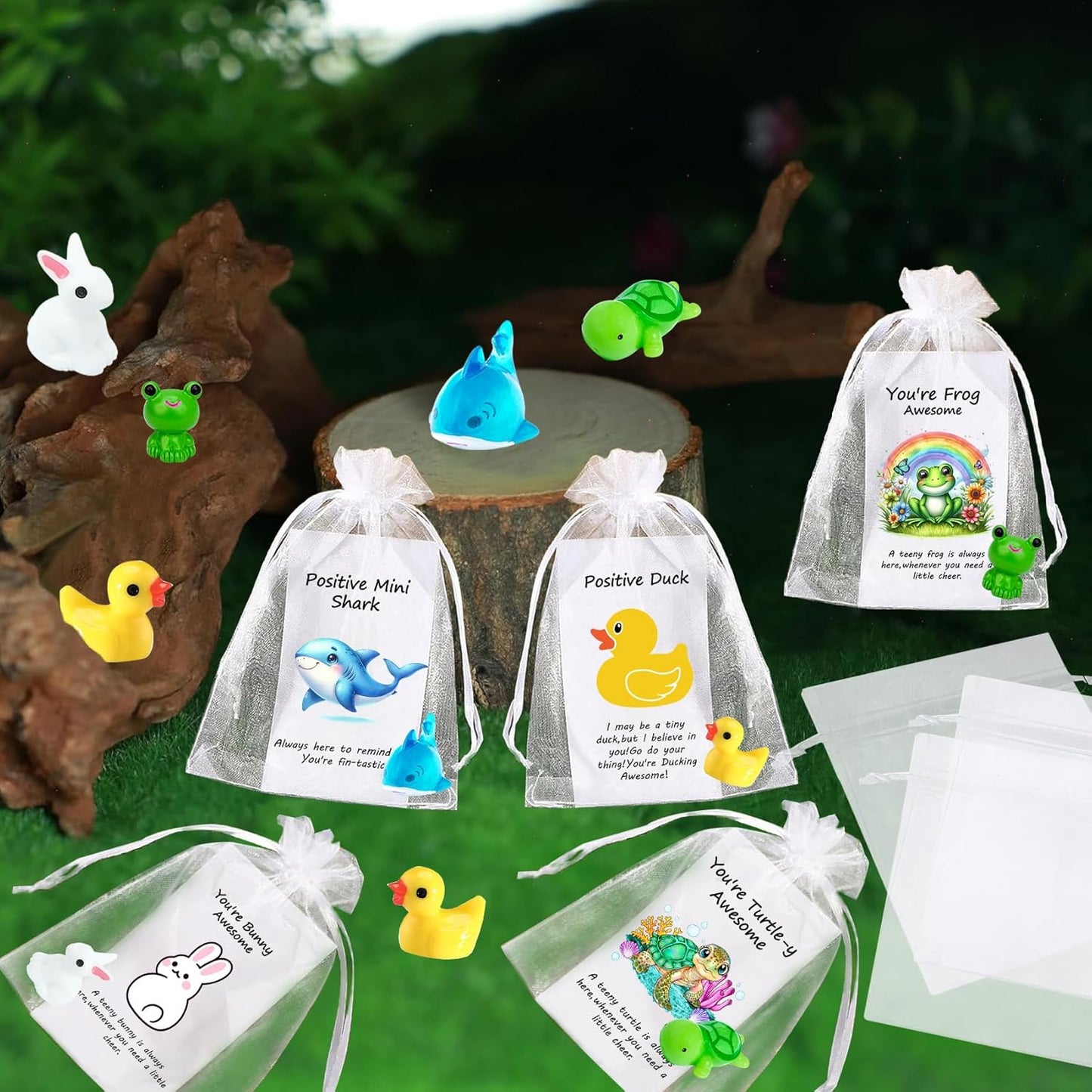 20 Set Employee Appreciation Gifts Bulk for Thank You Staff Back to School Student Teacher Office Coworker Nurse Pocket Gift Favors Animal Pun Inspirational Note Cards Turtle Shark Frog Duck Favors