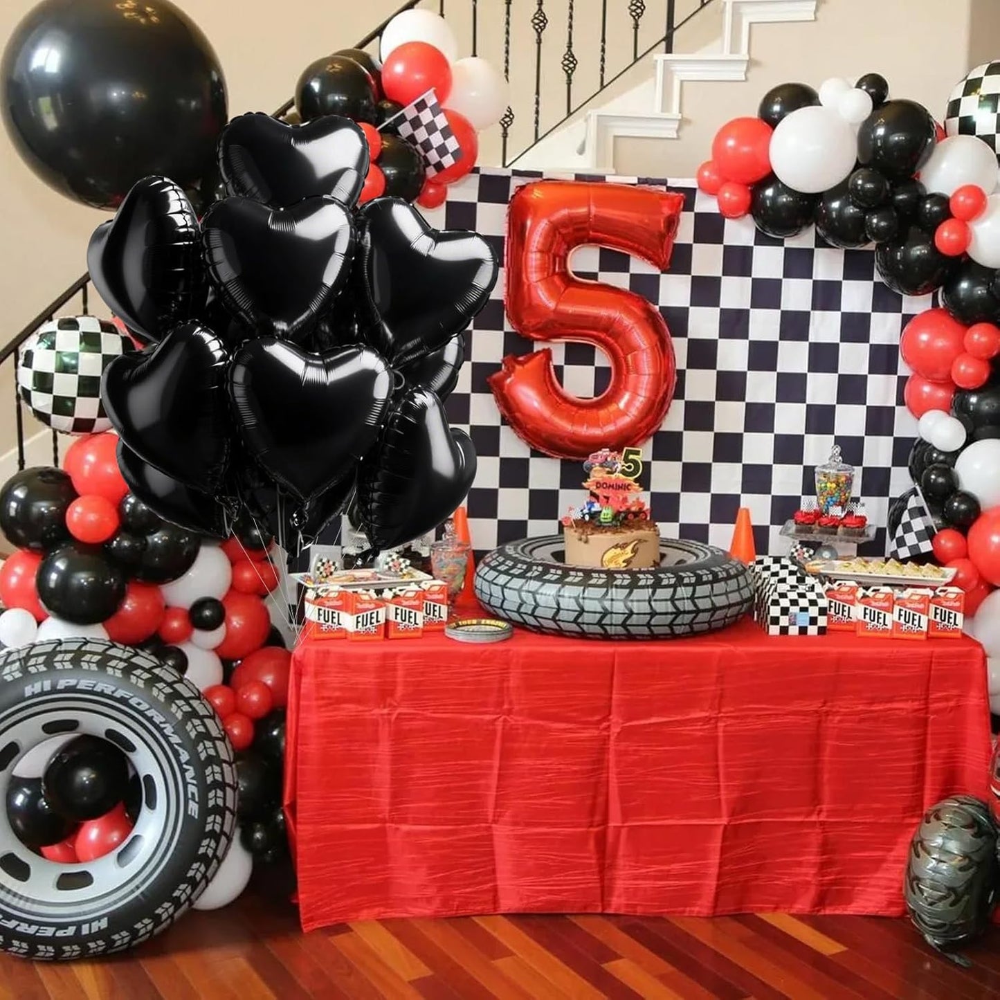 TONIFUL 15Pcs 18 Inch Black Heart Balloons Black Heart Shape Foil Mylar Balloons Decoration for Birthday Valentine's Day Wedding Bridal Shower Anniversary Engagement Party Supplies