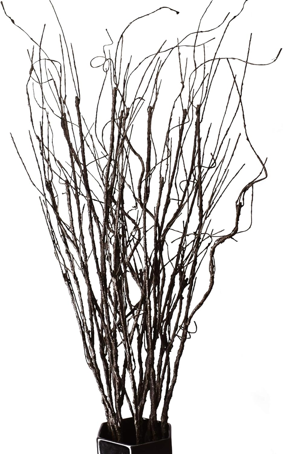 10PCS Lifelike Curly Willow Branches Decorative Dried Artificial Twigs, 30.7 Inches Fake Bendable Sticks Vintage Vines/Stems DIY Greenery Plants Craft Vases Home Garden Hotel Farmhouse Decor