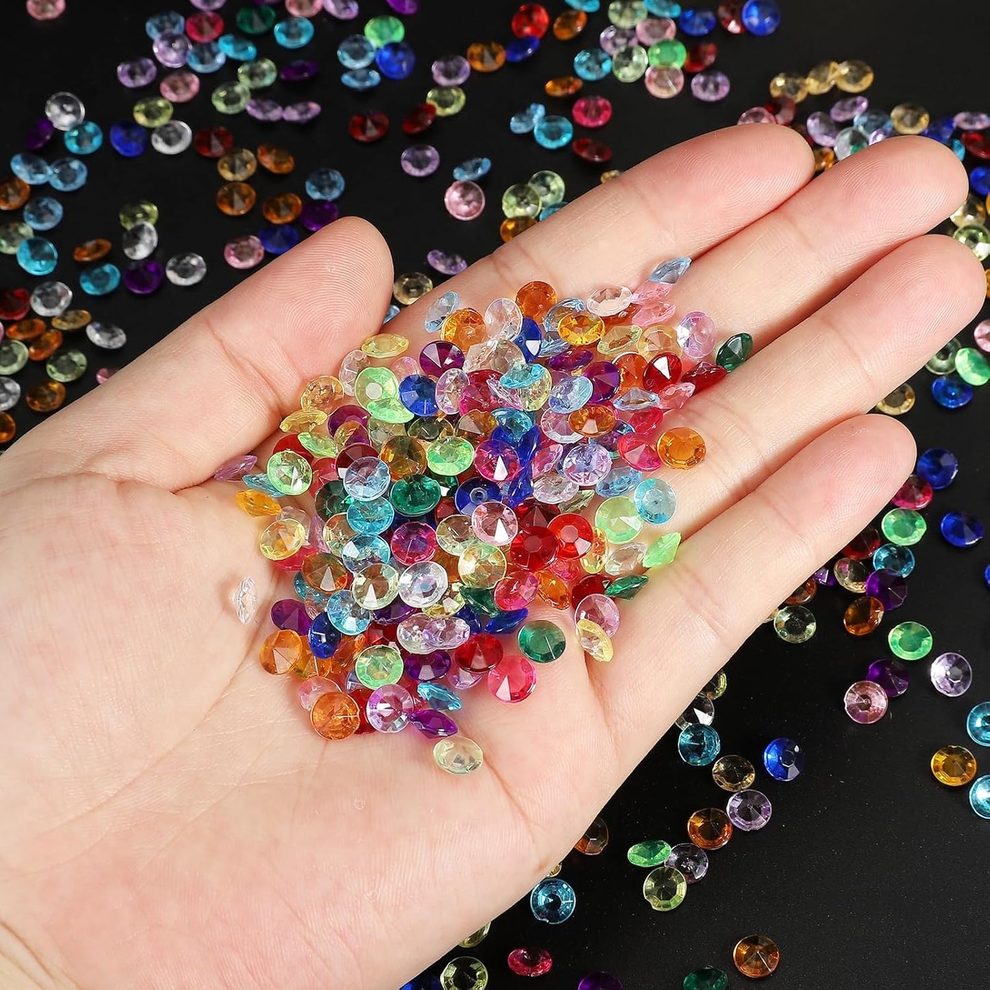 PATIKIL 4000 Pcs Wedding Table Scatter Confetti Crystals 6mm Acrylic Diamonds Vase Fillers Gems for Table Centerpiece Decorations Party Vase Beads, Dark Blue