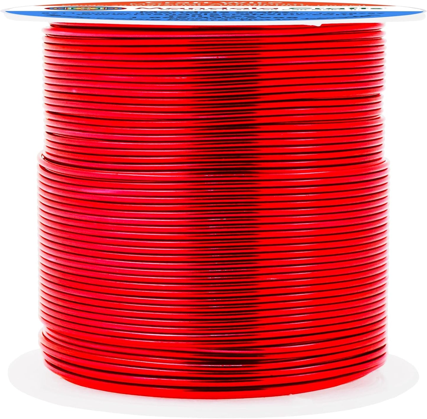 Mandala Crafts 20 Gauge Anodized Aluminum Craft Wire for Jewelry Making - 100 FT Colored Flexible Red Wire - Bendable for Bonsai Armature Crafting Sculpting