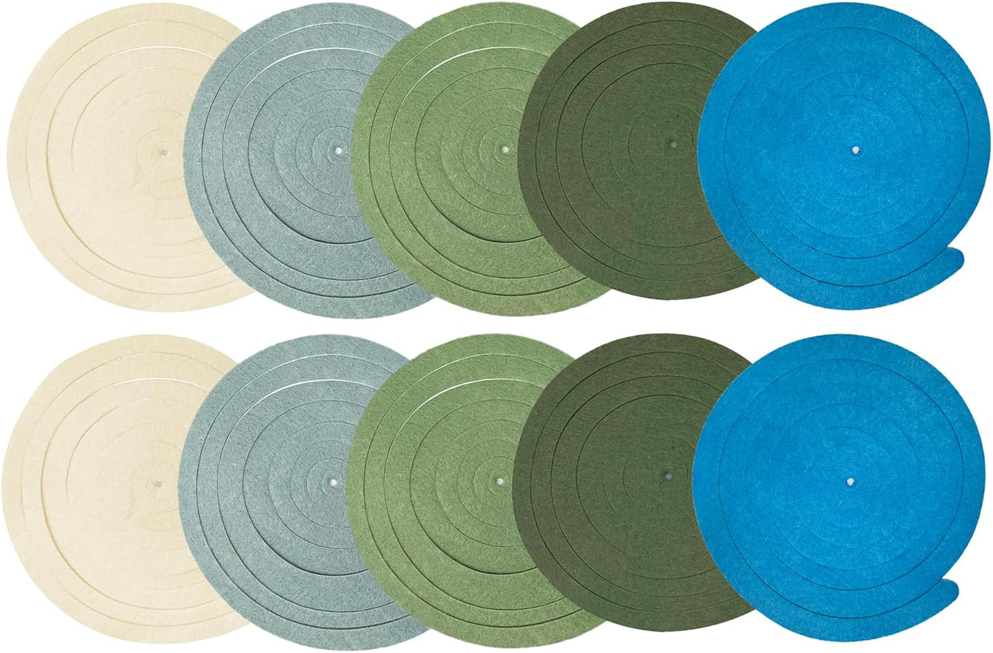 36 Pcs Sage Green Dusty Blue Hanging Swirl Decorations Blue Sage Green Felt Swirl Streamer Spiral Ceiling Garland for Baby Shower Birthday Retirement Wedding Safari Silly Goose Theme Party Supplies