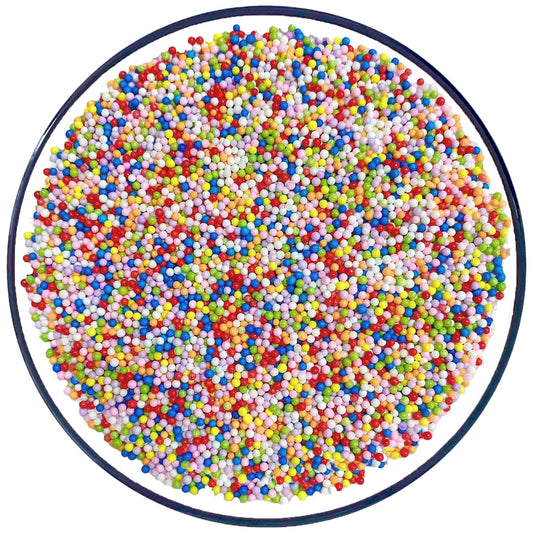 Sentovac Rainbow Nonpareils Sprinkles Edible 2mm Mini Peals Sprinkle for Cake Decorating Sugar Candy Cookie Cupcake Topper Baking Decorations Halloween Christmas Valentine Supplies