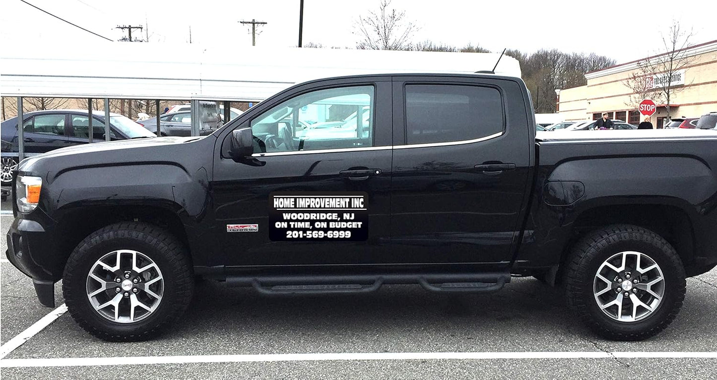 Car Magnet Signs Custom - 24"x12" (Set of 2), 30-mil Thickness with Rounded Corners (Black)