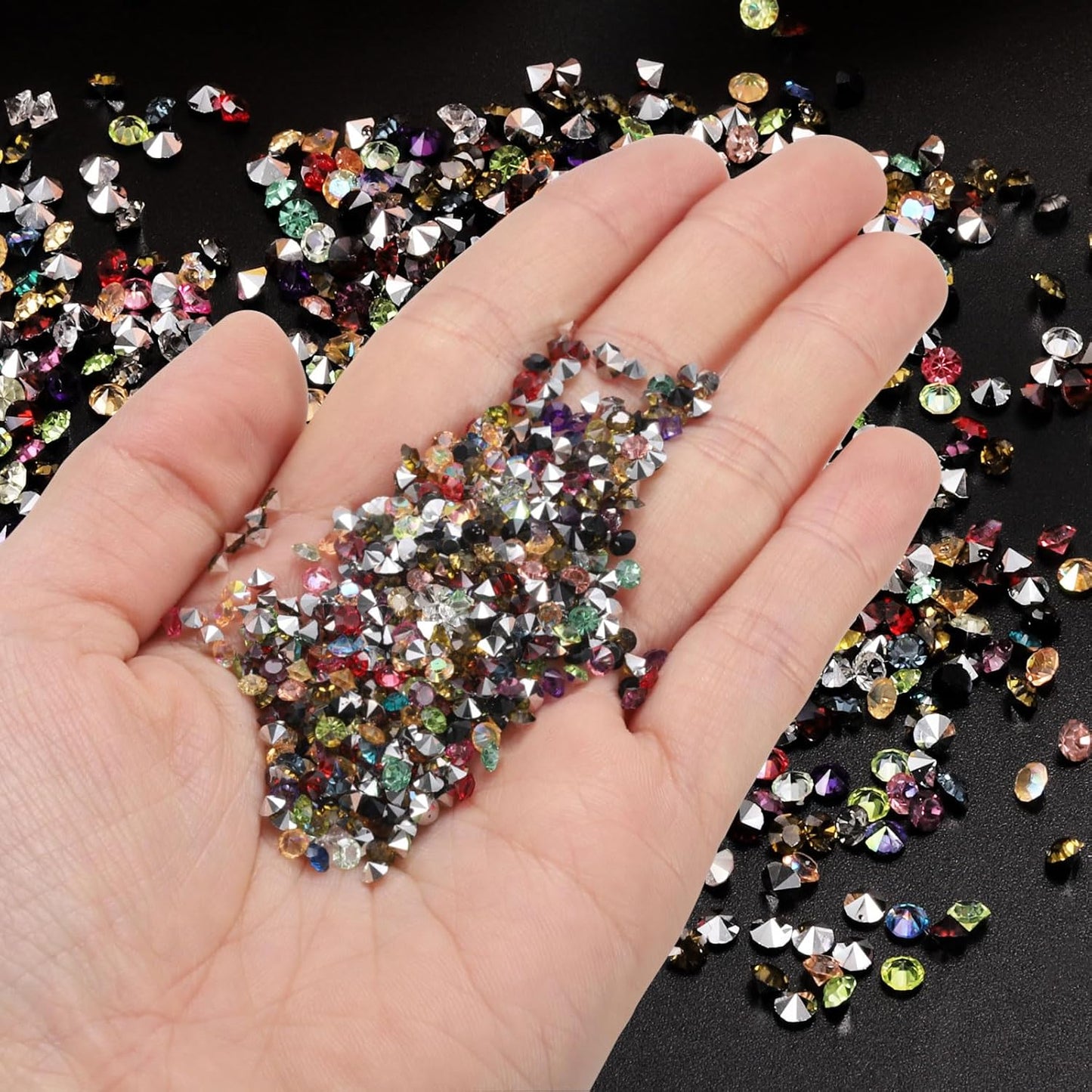PATIKIL 14000Pcs Wedding Table Scatter Confetti Crystals 3mm Acrylic Diamonds Vase Fillers Gems for Table Centerpiece Decorations Bridal Shower Party, Red-Violet AB