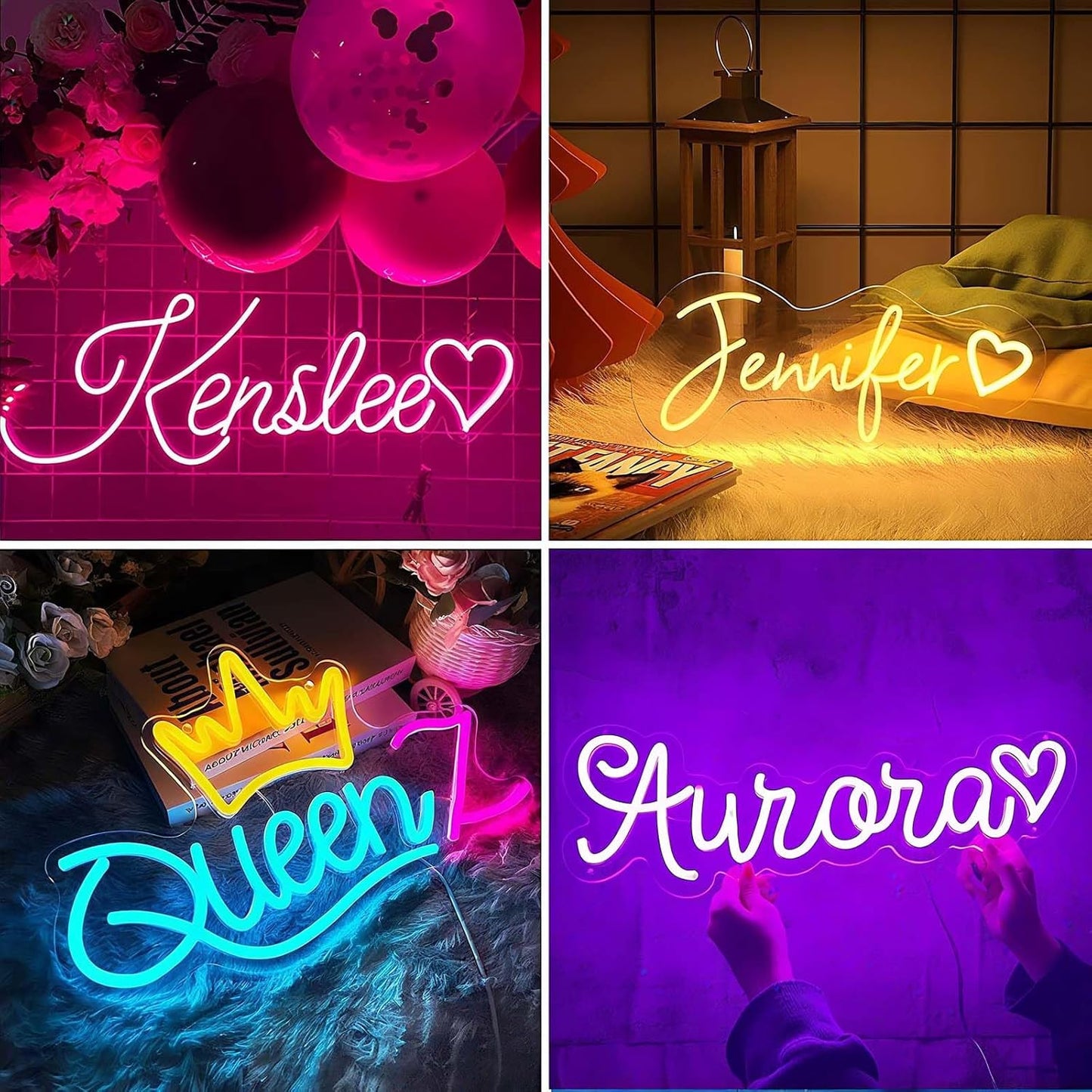 Custom Neon Signs for Wall Decor, Personalized Your Own Neon Name Sign Customizable for Bedroom Wedding Birthday Party Decorations Custom Neon Sign