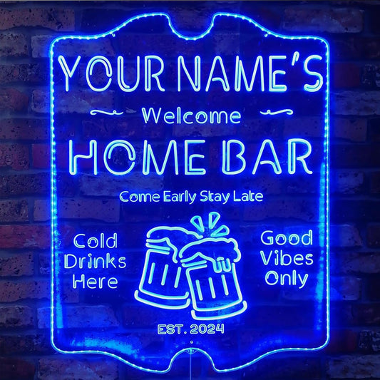 ADVPRO Personalized Your Name Home Bar RGB Dynamic Glam LED Sign - Cut-to-Edge Shape - Smart 3D Decoration - Multicolor Signage st06s43-fnd-p11-tm-c
