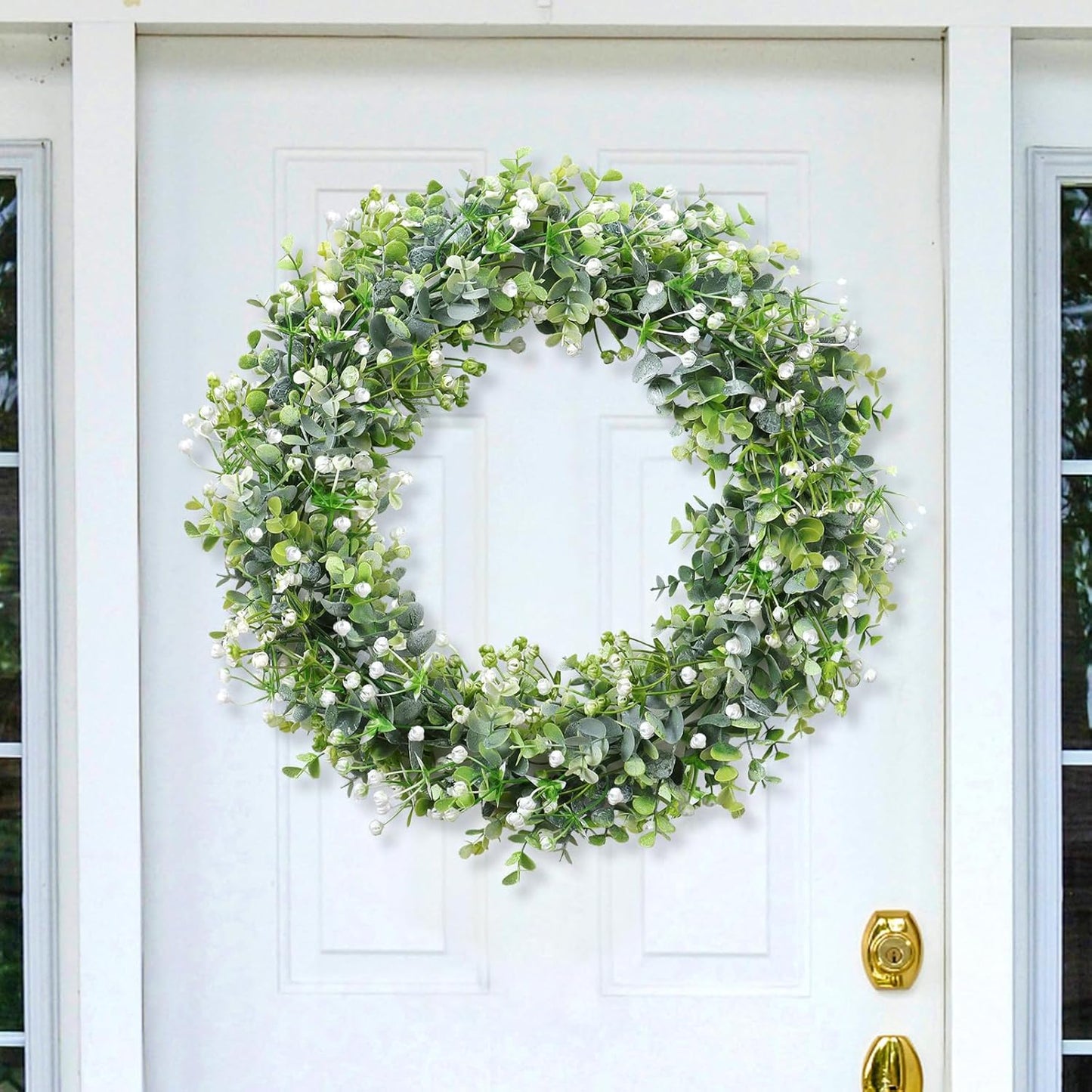 SOMYTING Artificial Eucalyptus Garland 2 Packs 6Ft Faux Eucalyptus Garlands Eucalyptus Leaves Table Greenery Garland Wreath Vines Artificial Vine Plants for Wedding Backdrop Arch Party Decor (2PCS)