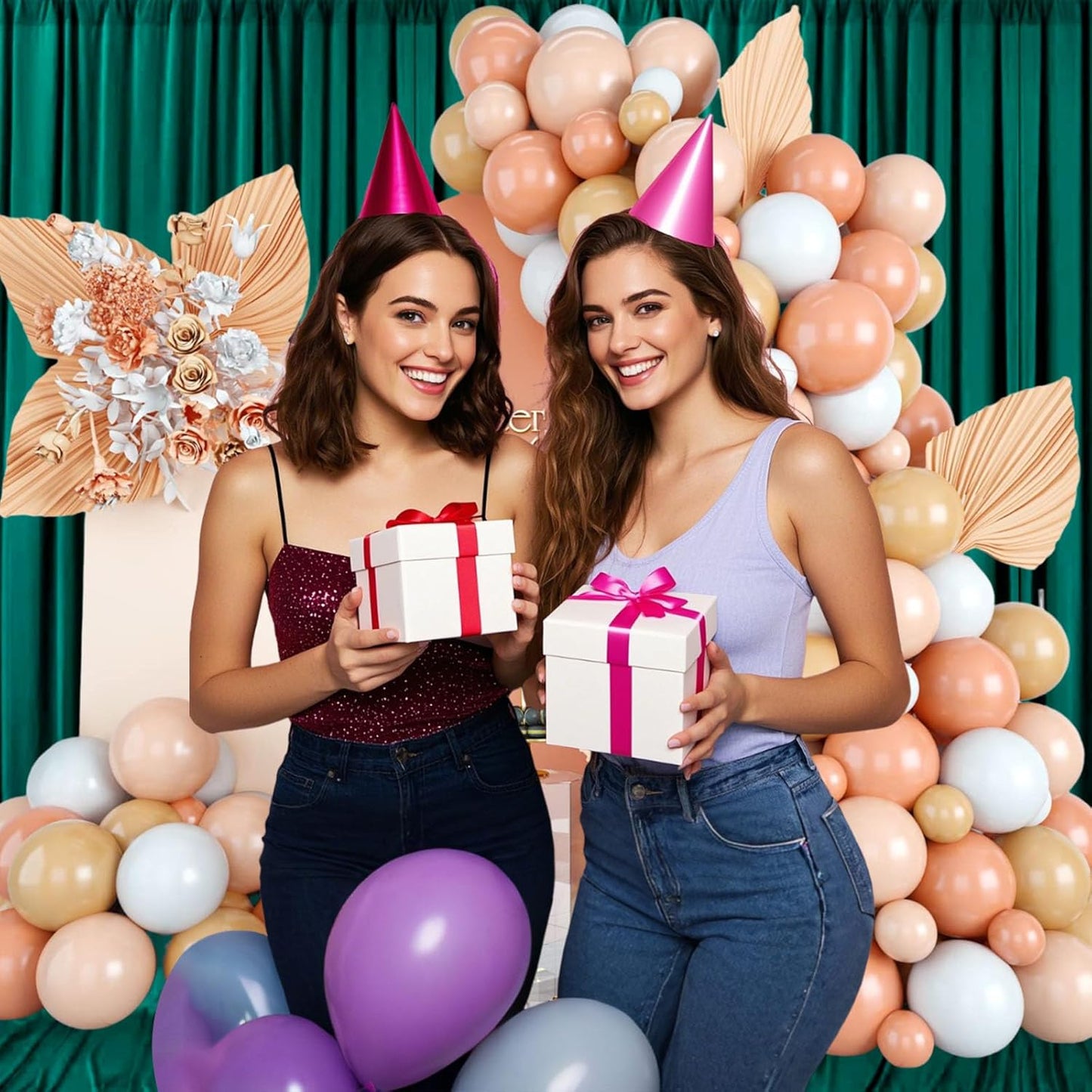 10ft x 10ft Lake Green Backdrop Curtains for Parties, Fabric Satin Background Curtain with Rod Pockets for Weddings, Birthday, Baby Shower, Photography, Graduation Party Backdrop Drapes, 2 Panels