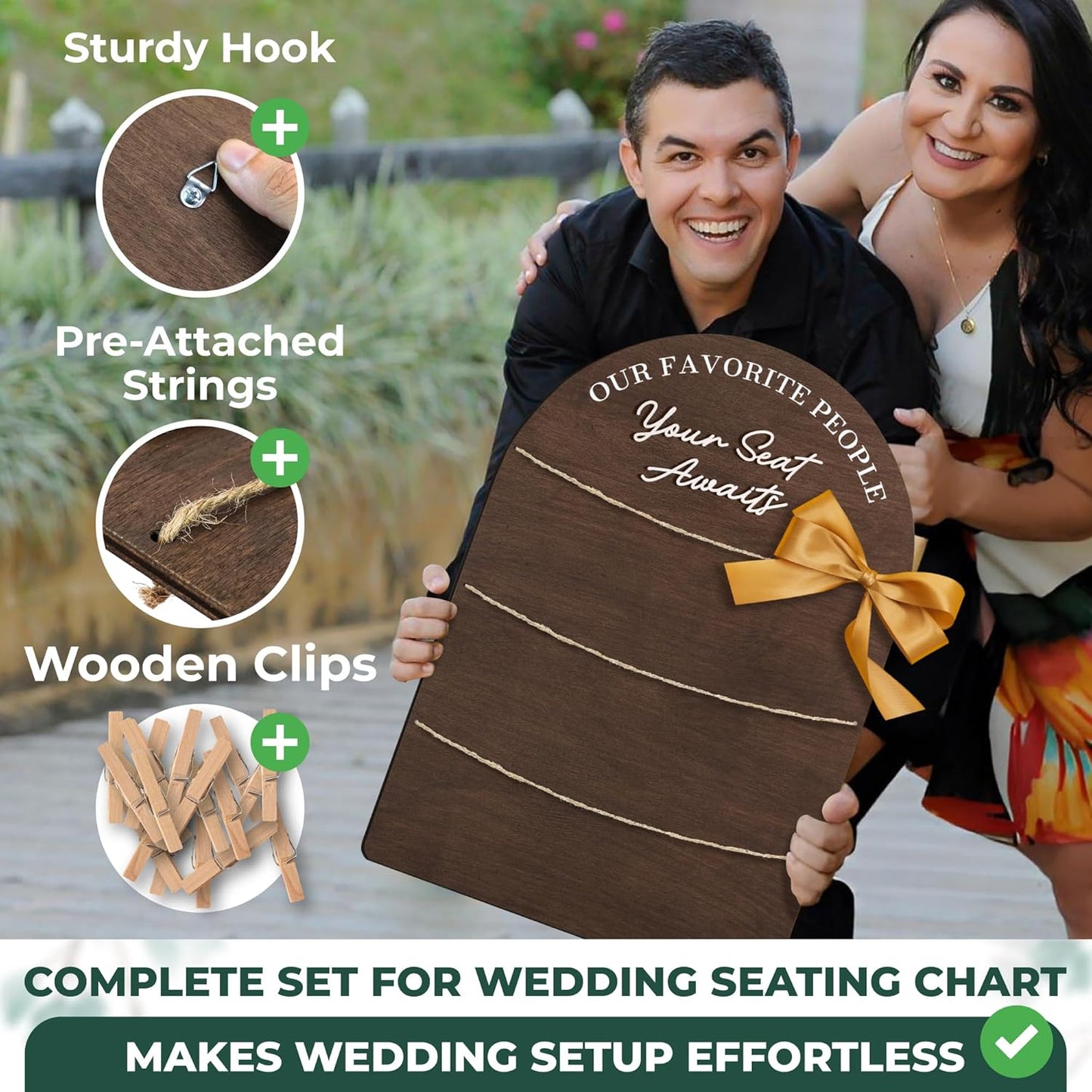 STOFINITY Wedding Seating Chart Board Display For Wedding Reception Decor - Rustic Seating Chart For Reception Display, Wood Find Your Seat Sign Ideas