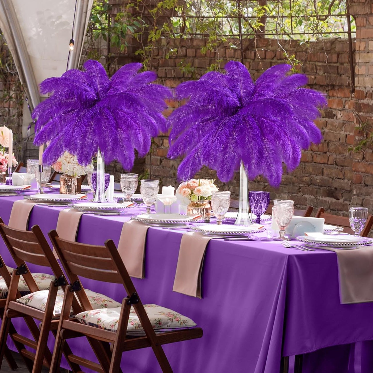 80 Pcs Large Natural Ostrich Feathers Plumes 14-16 Inch Bulk for DIY Crafts Wedding Party Centerpiece Vase