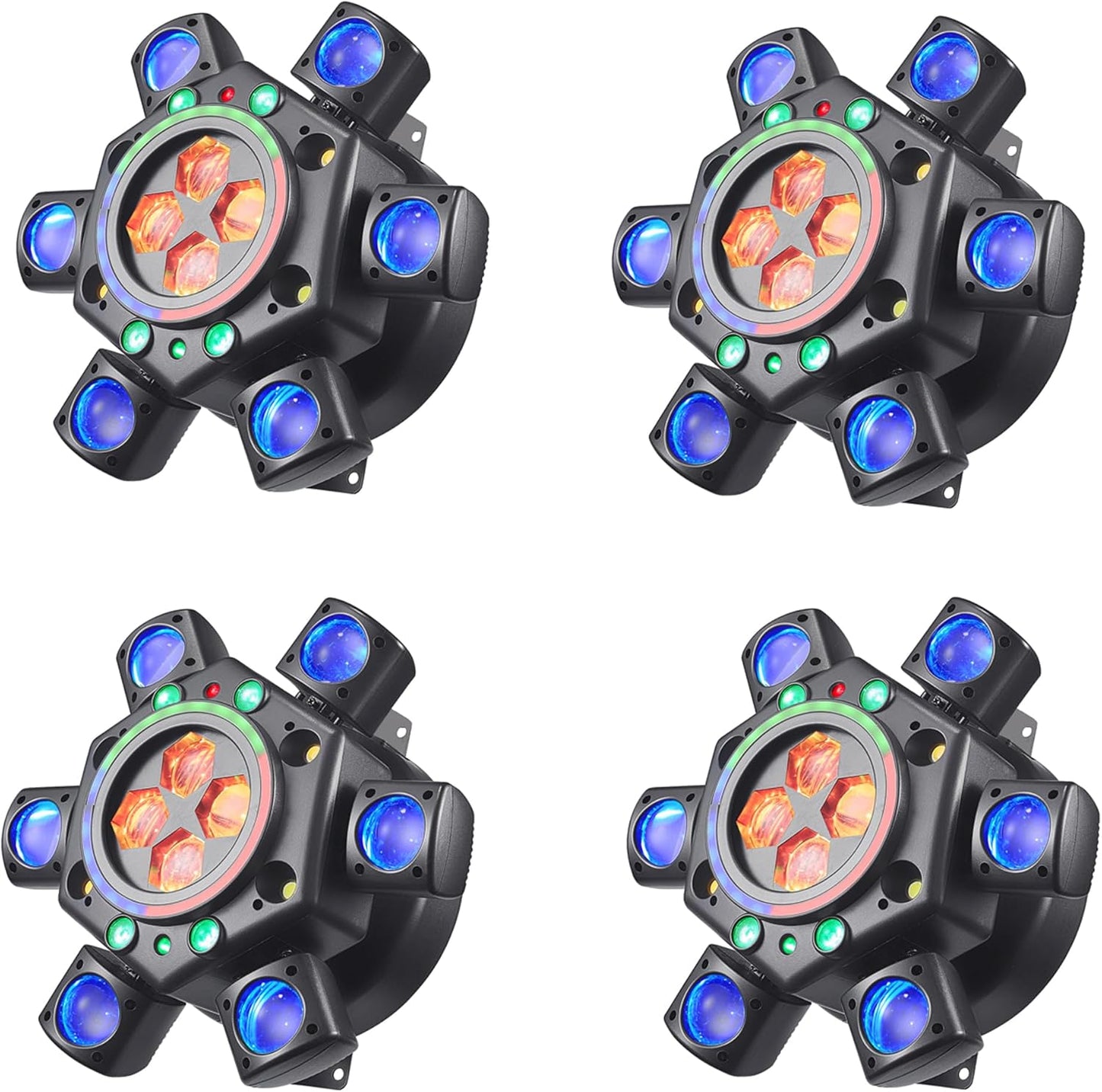 Moving Head Dj Lights for Parties, 180W LED RGBW 6 Arms with Mixed Lighting Effects,DJ Stage Lighting for Party Disco Club Wedding Bar (4)