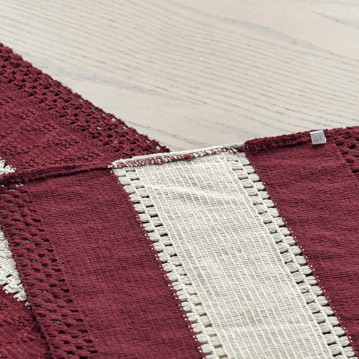 Artoid Mode Red Farmhouse Rustic Table Runner, Seasonal Hollow Kitchen Dining Table Decoration for Home Party Decor 12x36 Inch