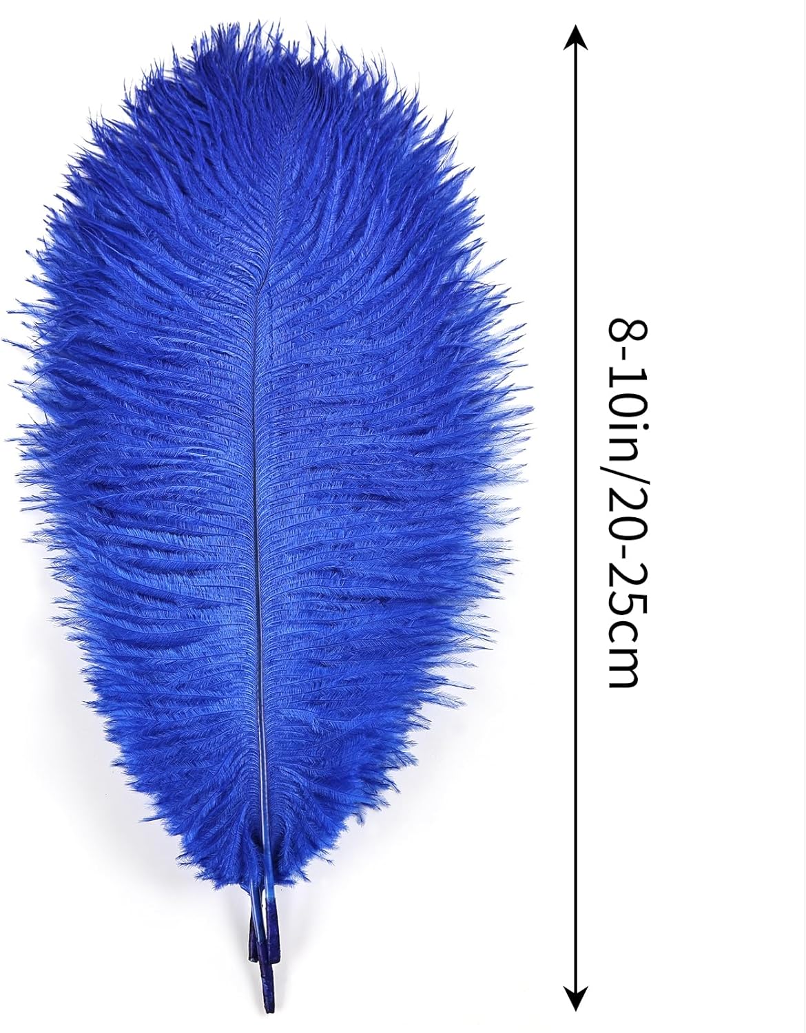 THARAHT Blue Ostrich Feathers 24pcs Natural Bulk 8-10Inch 20cm-25cm for Crafts Wedding Party Centerpieces Easter Gatsbi and Home Decoration Feathers