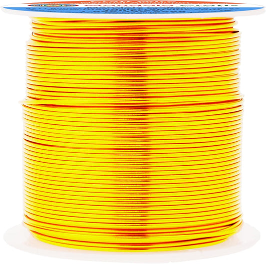 Mandala Crafts 20 Gauge Anodized Aluminum Craft Wire for Jewelry Making - 100 FT Colored Flexible Light Gold Tone Wire - Bendable for Bonsai Armature Crafting Sculpting