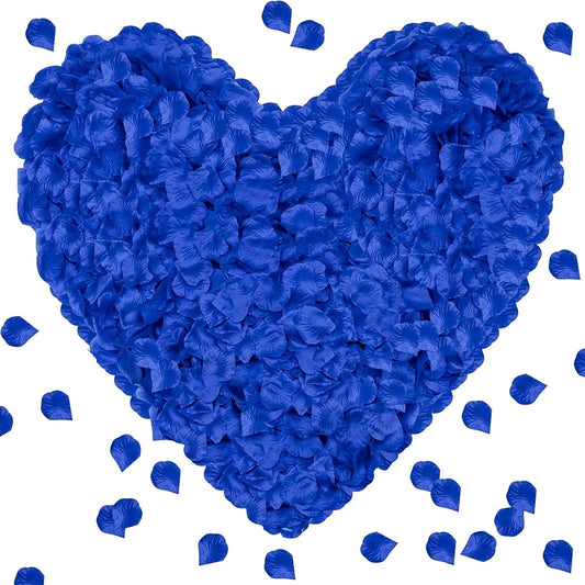 2000Pieces Rose Petals, Artificial Flower Petals Fake Rose Petals for Romantic Night,Wedding,Proposal Anniversary Flower Decorations (Dark Blue)