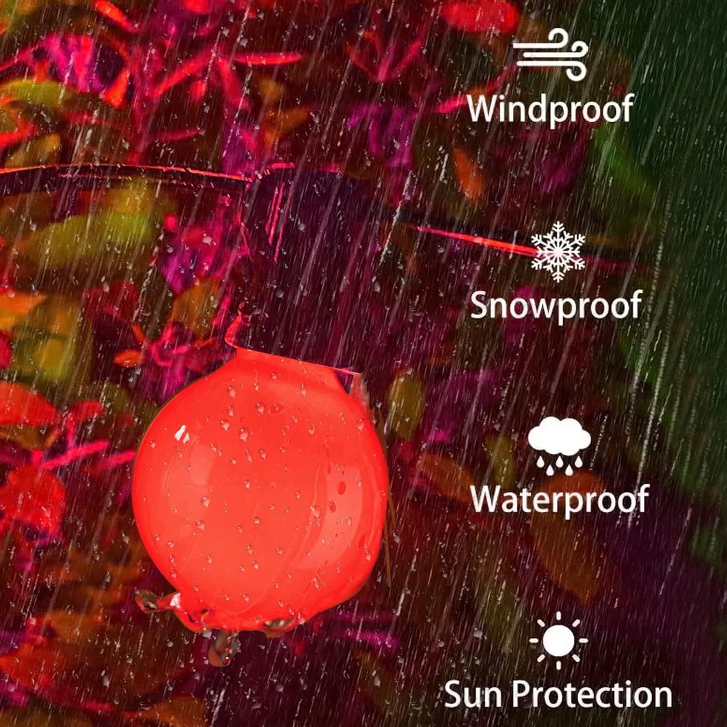 SUNSGNE 25Ft Outdoor Multicolor Christmas Lights, G40 Globe Patio String Lights with 27 Ceramic Colorful Bulbs(2 Spare), Outside Christmas Lights for Holiday Party Backyard Christmas Decoration