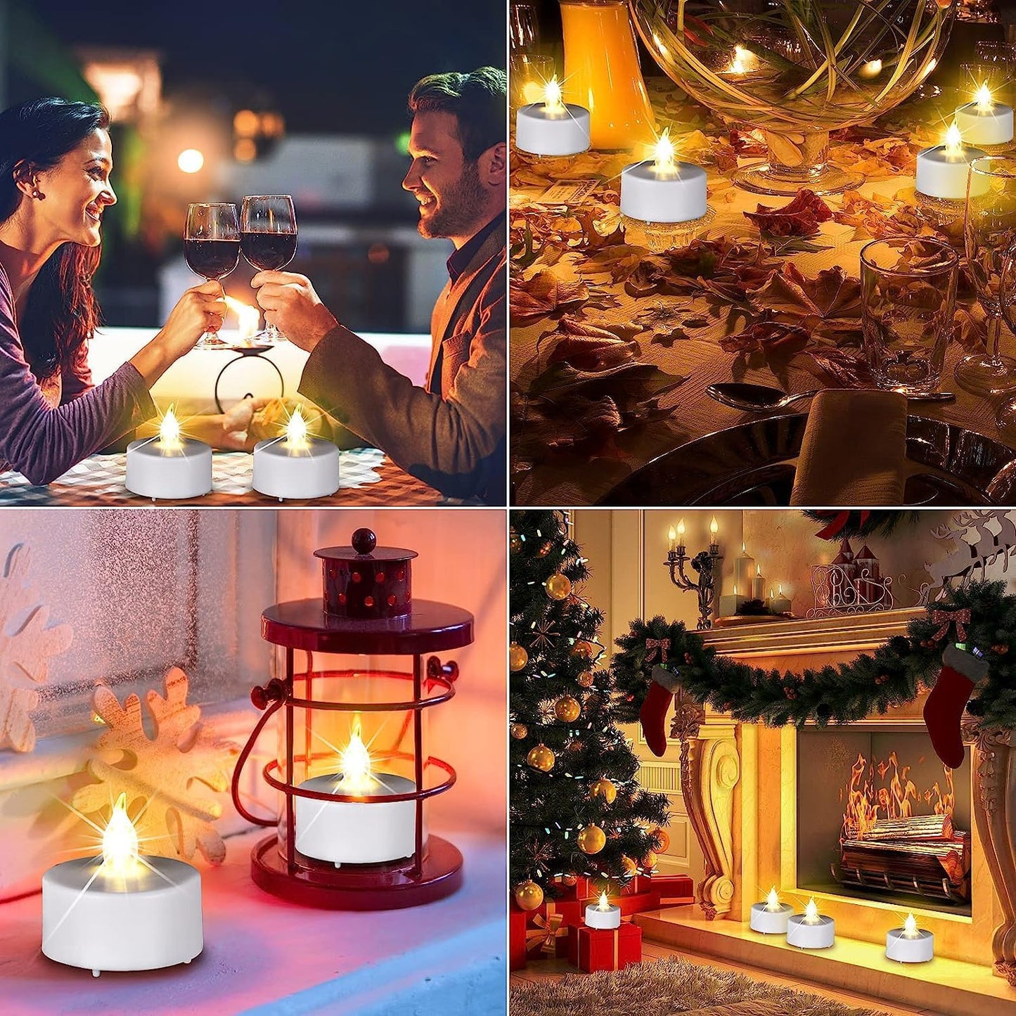 Battery Operated Tea Light Candles:200 Pack Flameless LED Realistic Flickering Candles 100+ Hours Electric Fake Candle in Warm White Ideal for Party, Wedding, Birthday, Gifts and Home Decoration