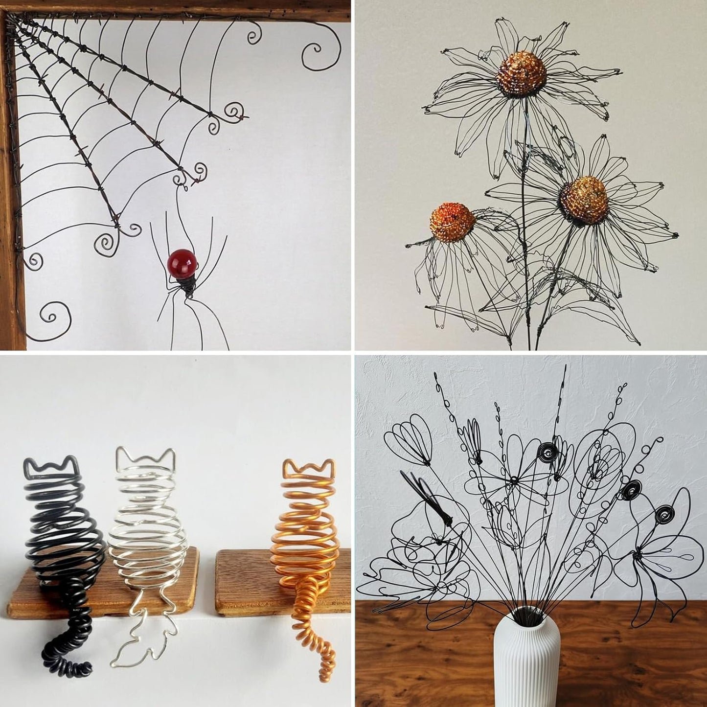 82FT Jewelry Wire 20 Gauge Tarnish-Resistant Copper Beading Wires Roll Bulk for DIY Crafts Jewelry Making, Black Wire