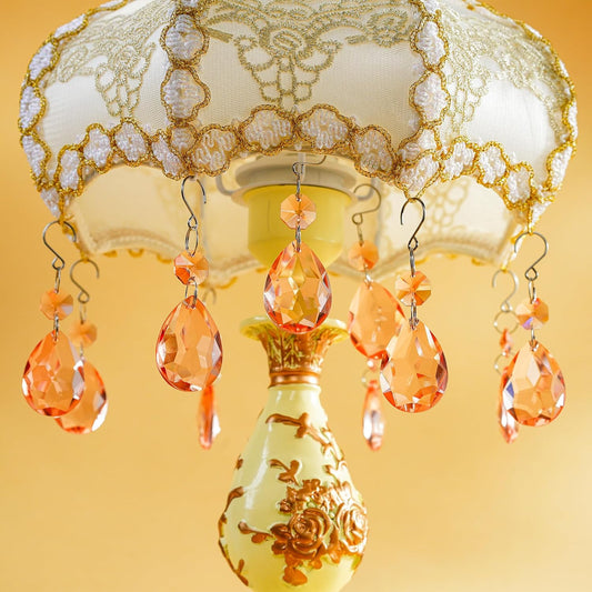 H&D HYALINE & DORA 3Inch Crystal Suncatcher Bauhinia Prisms Pendants 10Pcs Chandelier Crystals Replacement Hanging Sun Catcher Beads for DIY Arts Crafts Decor (Water Red)