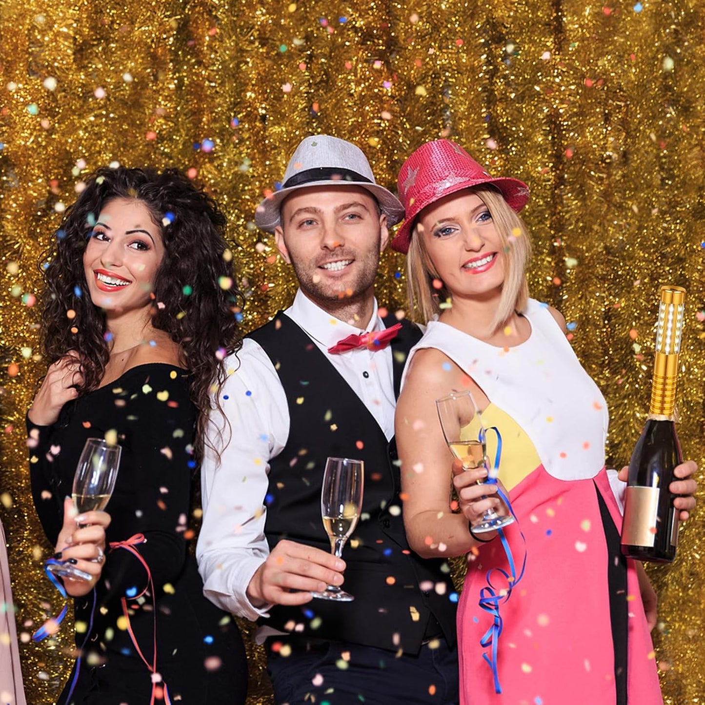 8 Pieces LED Strobe Baton Light Rechargeable Bottle Service Sparklers Stick Reusable Champagne Bottle Handheld LED for Club Stage Nightclub Party Concert Event Bar Outdoor - Gold