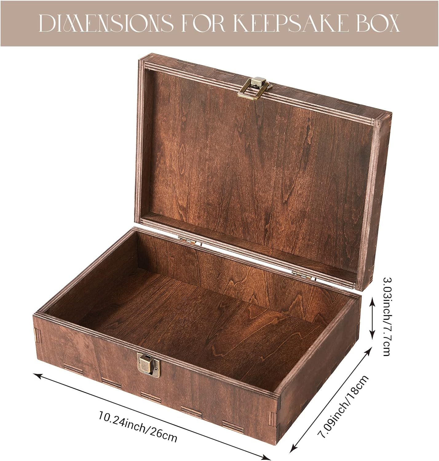 AW BRIDAL Personalized Wedding Keepsake Box with Lid, Wood Memory Storage box, Bridal Shower Gifts Anniversary Engagement Wedding Gifts for Couples Newlyweds//DK2201CPP62//