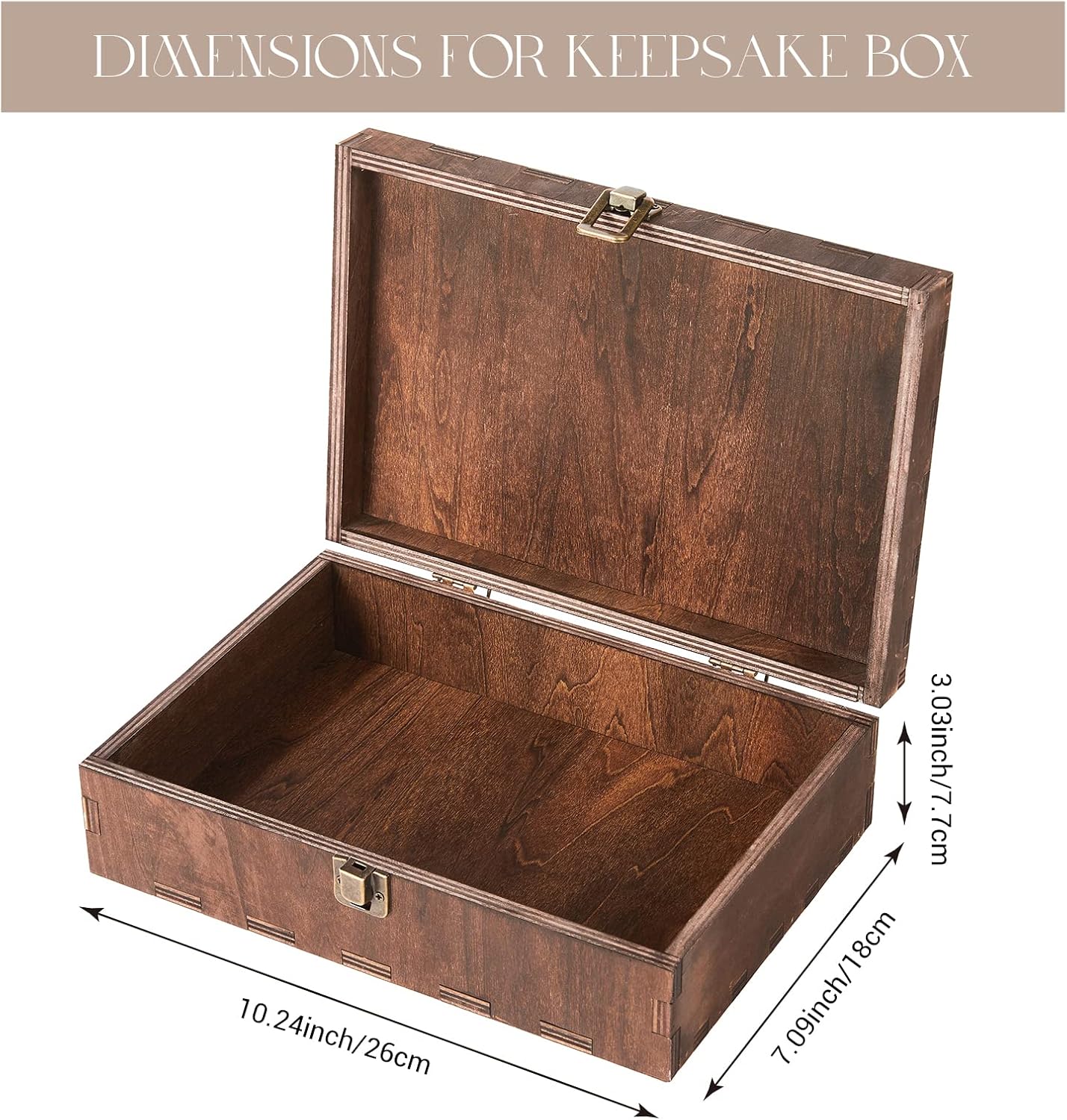 AW BRIDAL Engraved Wedding Memory Box with Lid, Wood Keepsake Boxes for Storage, Wedding Gifts for Couples, Bridal Shower and Bachelorette Gifts for Bride, Engagement Gifts for Newlyweds