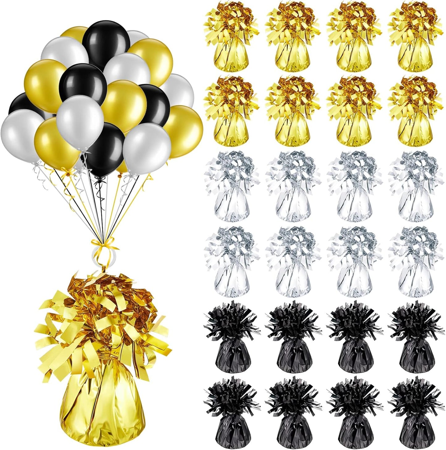36 Pieces Metallic Balloon Weights Set Heavy Solid Balloon Weights Table Centerpiece DIY Decor for Christmas Thanksgiving Birthday Party Favors Wedding Shower