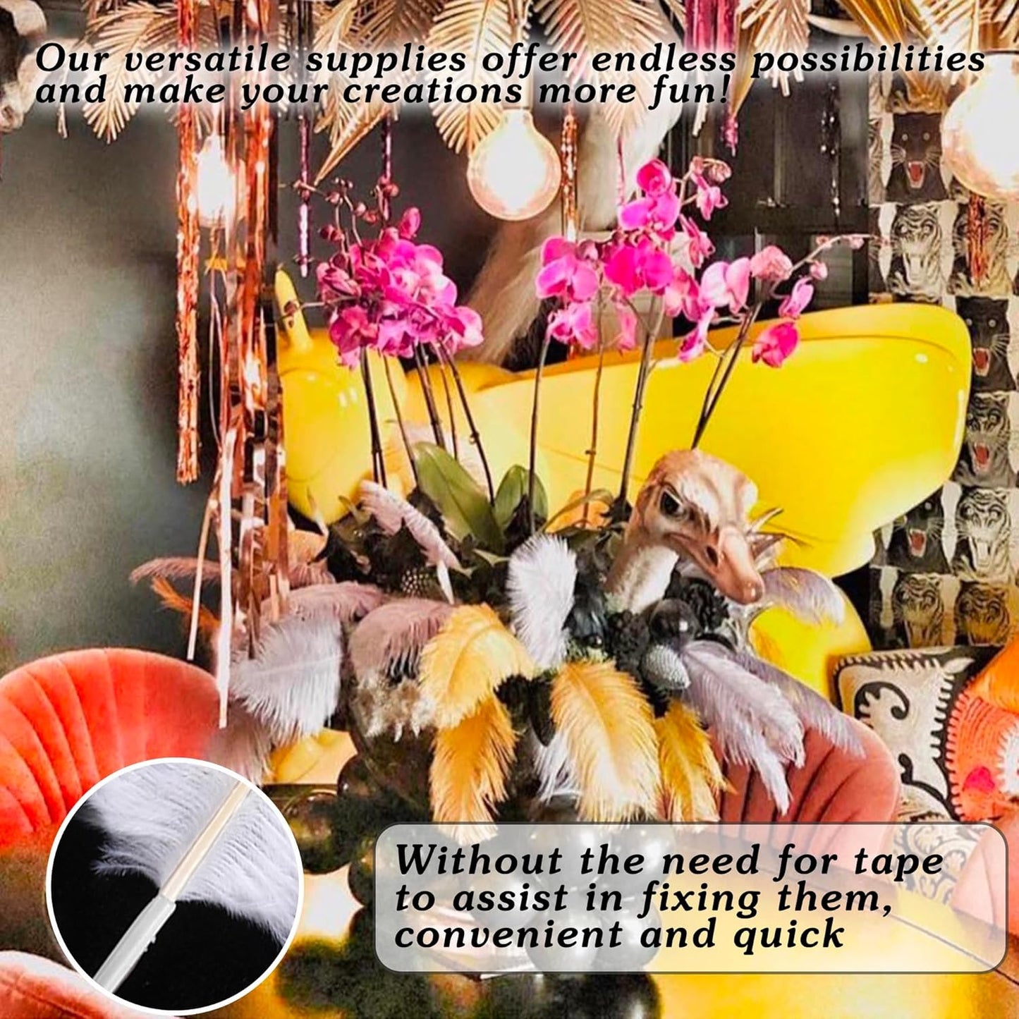 SOGUGOM Green Craft Ostrich Feathers - 30PCS 8-10 inch Ostrich Feathers Kit for Centerpieces, Kindergarten Crafts, Dream Catchers and DIY Projects(Green)