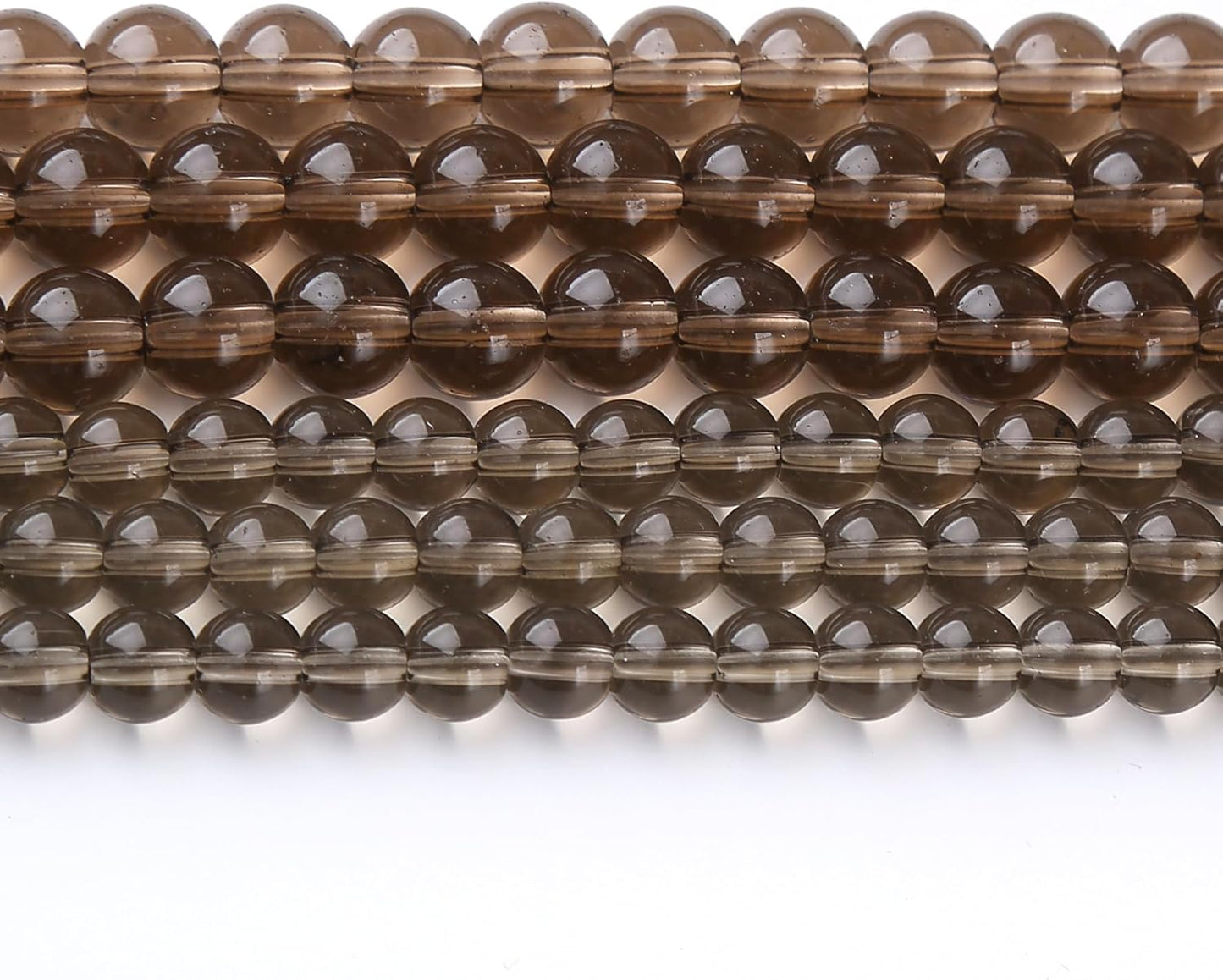 Tawny Glass Stone Beads Gemstone Round Crystal Energy Jade Beads Stone Beads for Jewelry Making DIY Bracelet Necklace Jewelry Making 1 Strand 15.5inch 66PCS 6MM