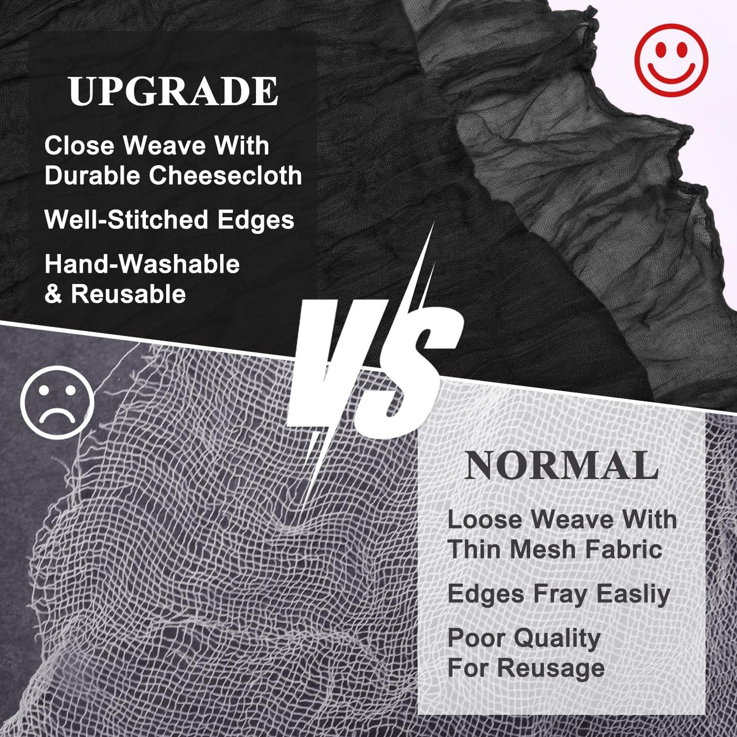 Asee'm 2pcs Cheesecloth Table Runner 120 Inches Long Black Boho Gauze Cheese Cloth Runner 10FT Rustic Sheer Table Runners for Christmas Wedding Party Baby Shower Spring Easter Decoration