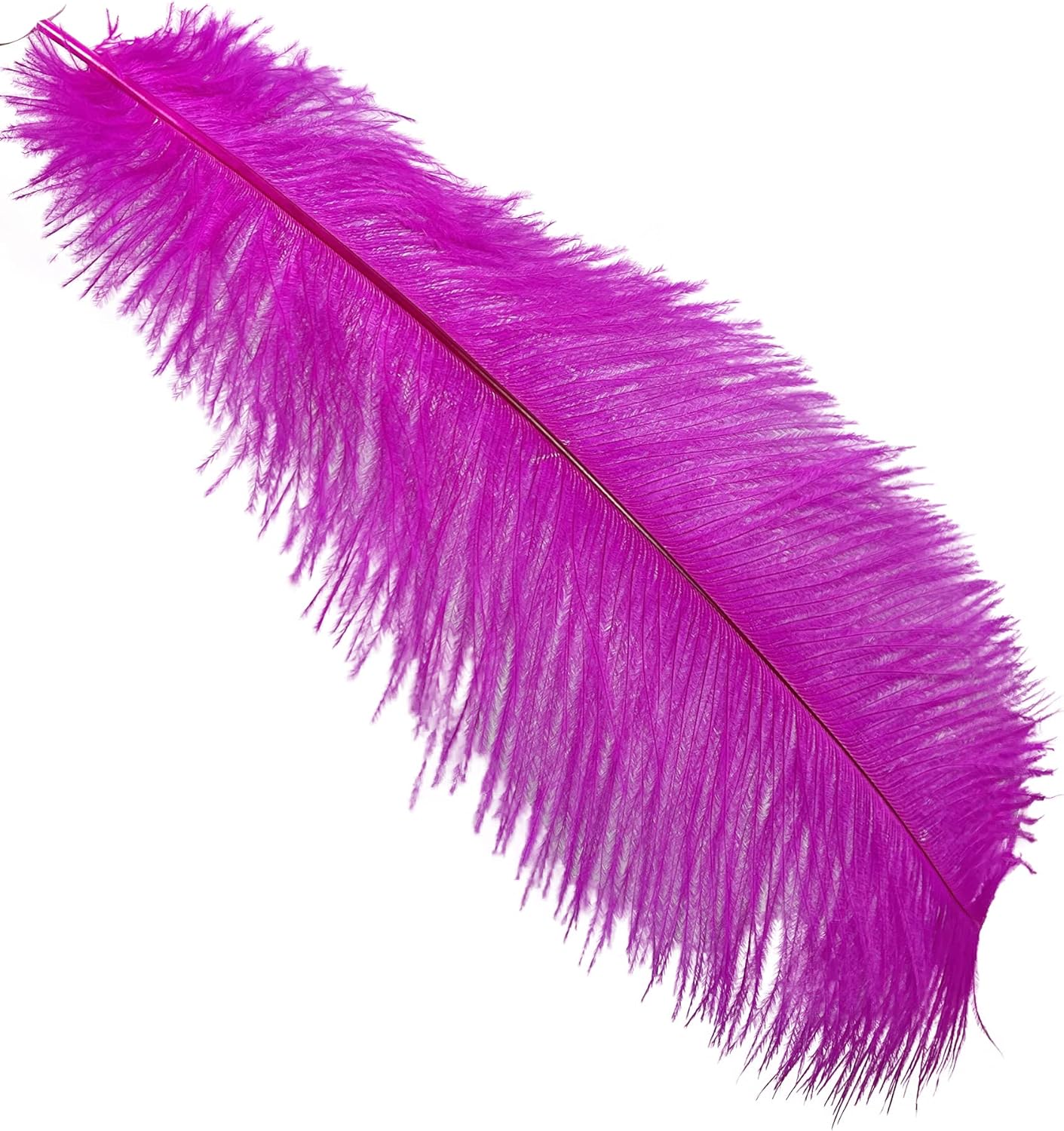 Happy Feather 16-18 inch Fuchisa Ostrich Feathers Craft for Wedding Party Centerpieces Home Decoration DIY Craft Pack of 10