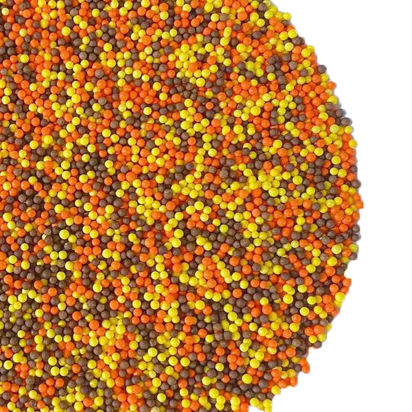 Sentovac Autumn Nonpareils Sprinkles Edible Fall 2mm Mini Peals Orange Sprinkle Harvest Season for Cake Decorating Sugar Candy Cookie Cupcake Topper Baking Decorations Thankgiving Halloween Supplies