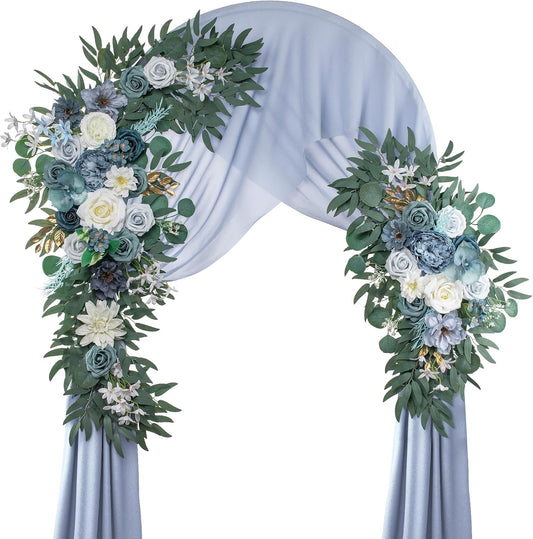Wedding Arch Flowers, Artificial Flowers for Decoration, Large Flower Swag for Boho Styles Wedding Ceremony Floral Decor - Pack of 2