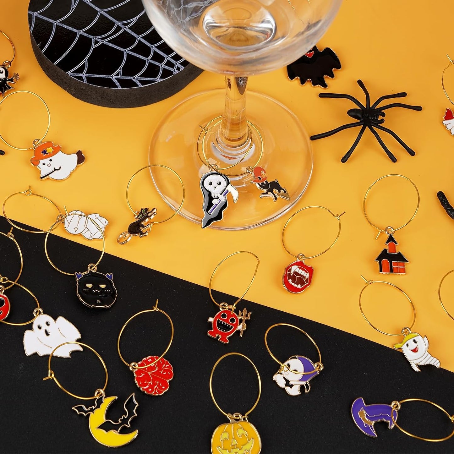 30PCS Wine Glass Charms Identification Markers for Stem Glasses, Wine Tasting Party Favors Holiday Decorations