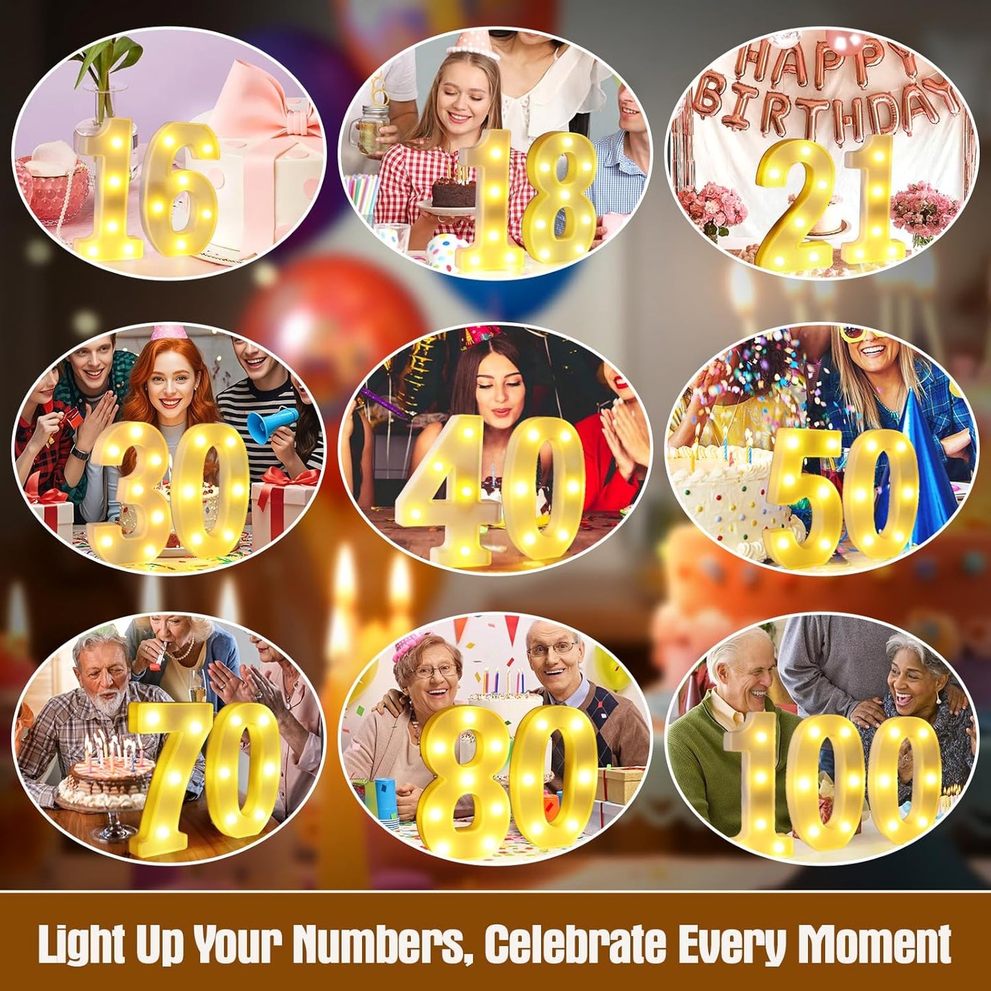 3rd Birthday Decorations for Girls and Boys,3 Year Old Birthday Decorations for Centerpieces Table,Light Up Numbers 3 Sign Led for Party Backdrop Wall Decor for Wedding Anniversary Home